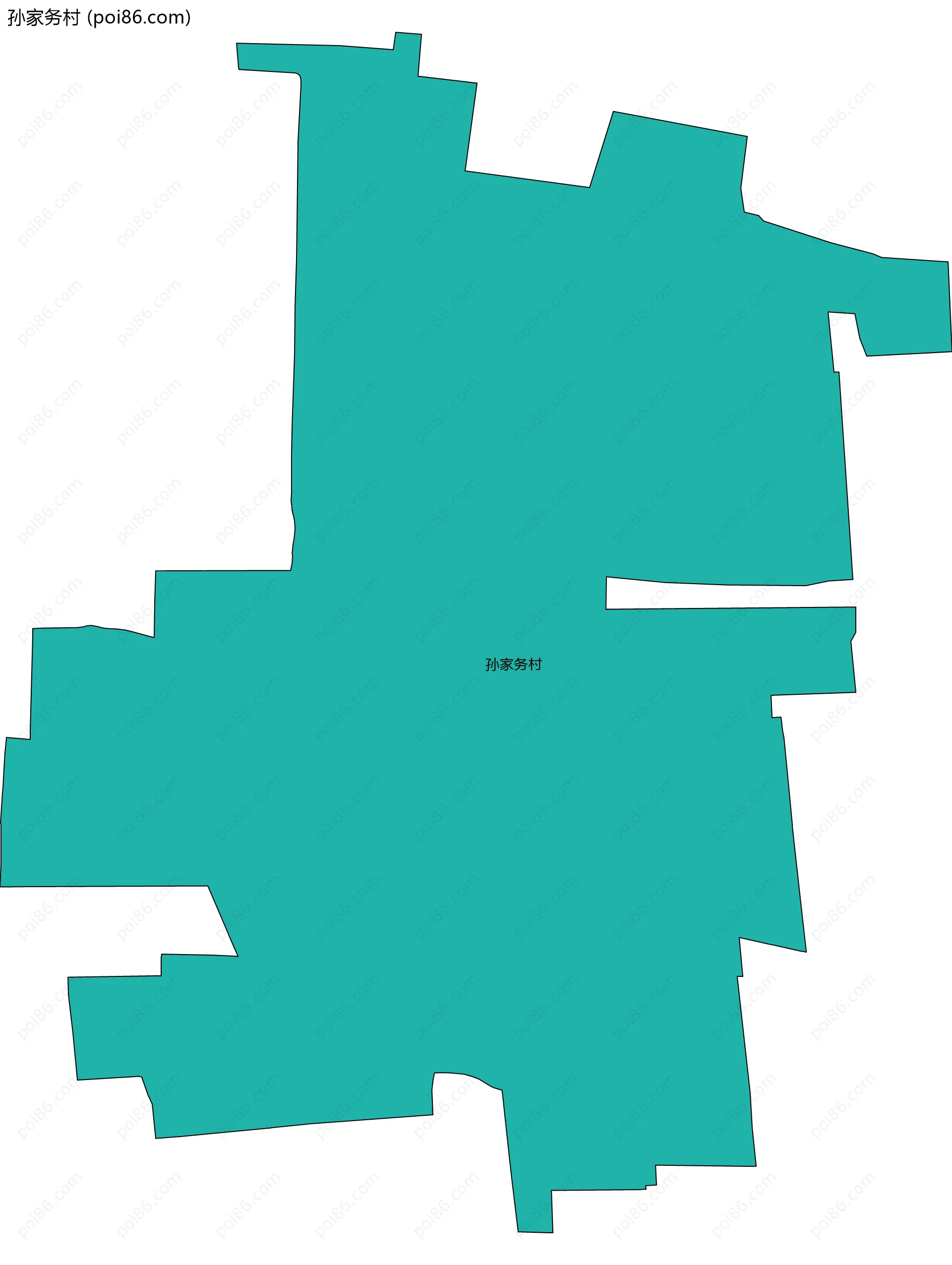 孙家务村边界地图