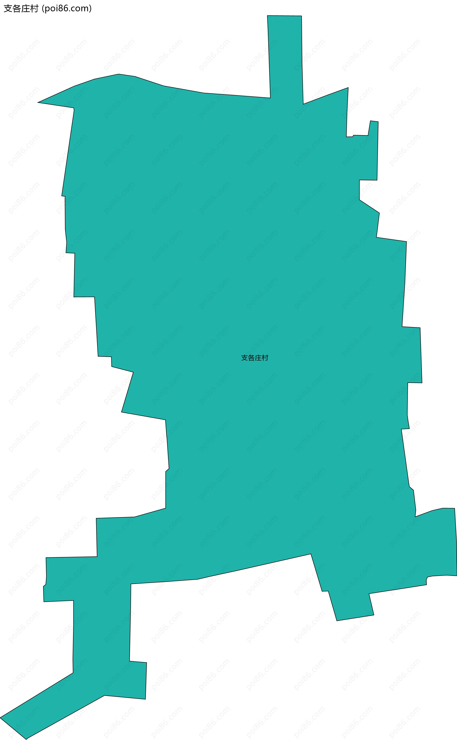 支各庄村边界地图
