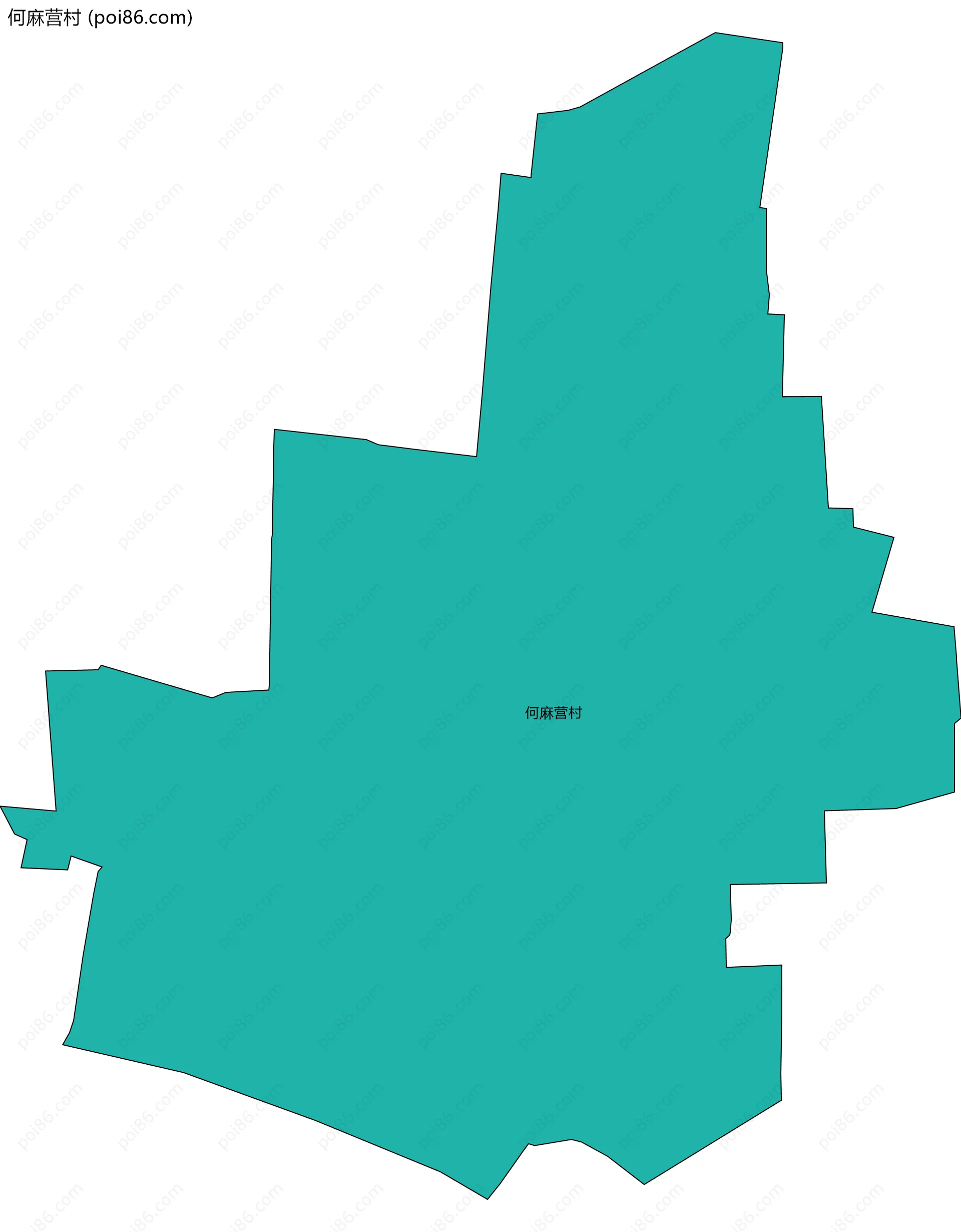 何麻营村边界地图