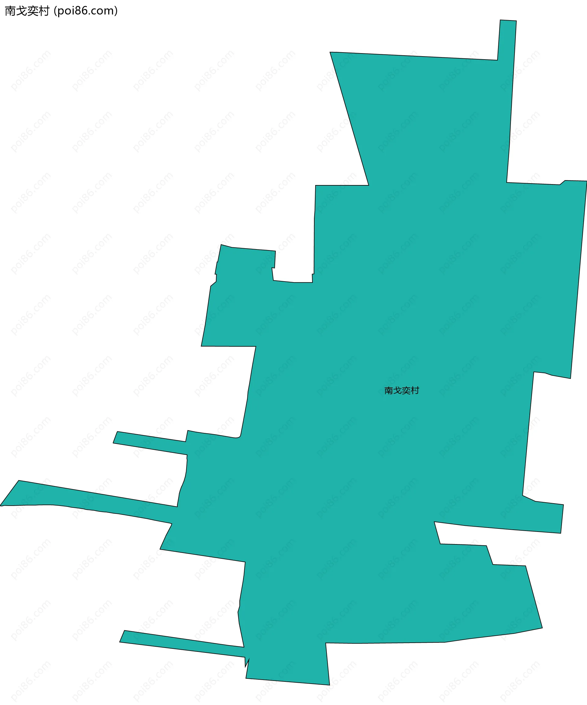 南戈奕村边界地图