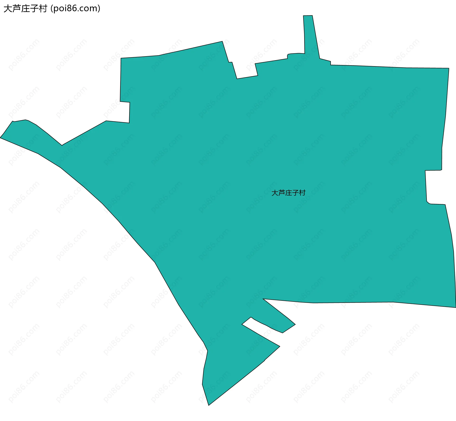 大芦庄子村边界地图