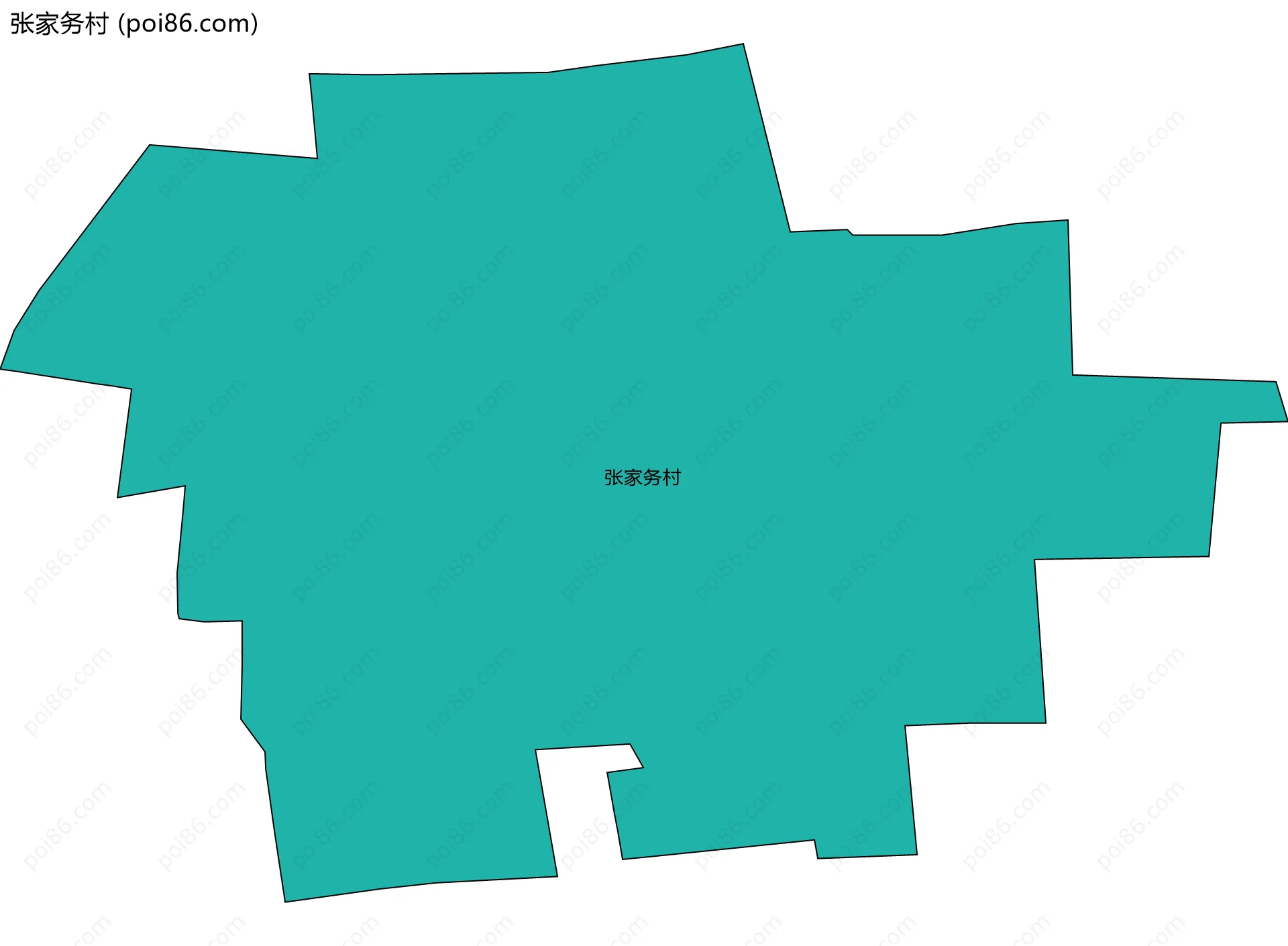 张家务村边界地图