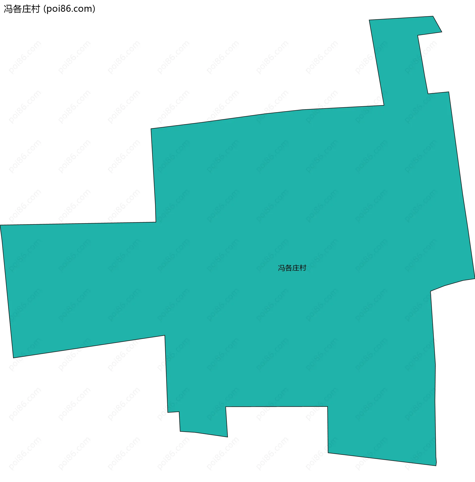 冯各庄村边界地图