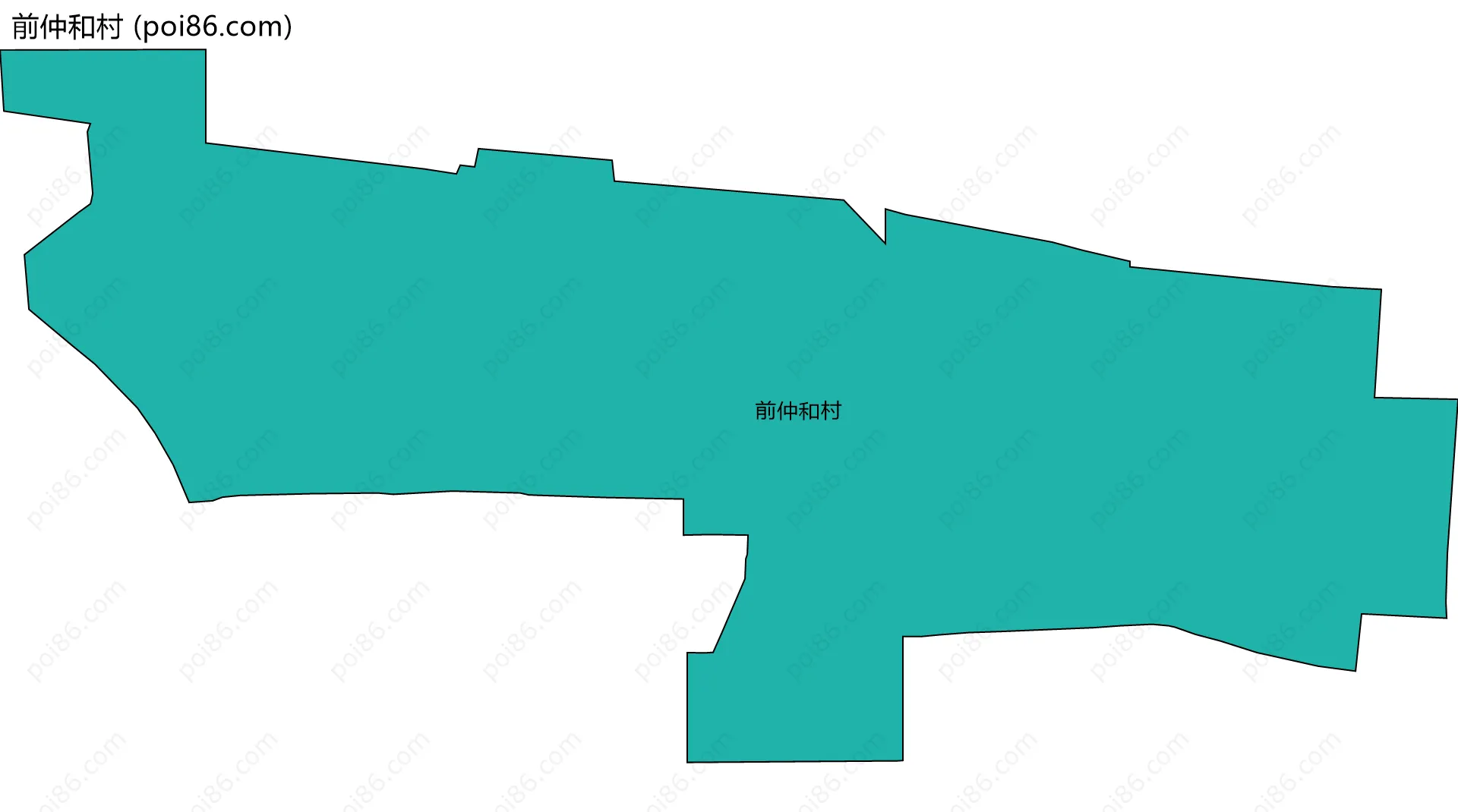前仲和村边界地图