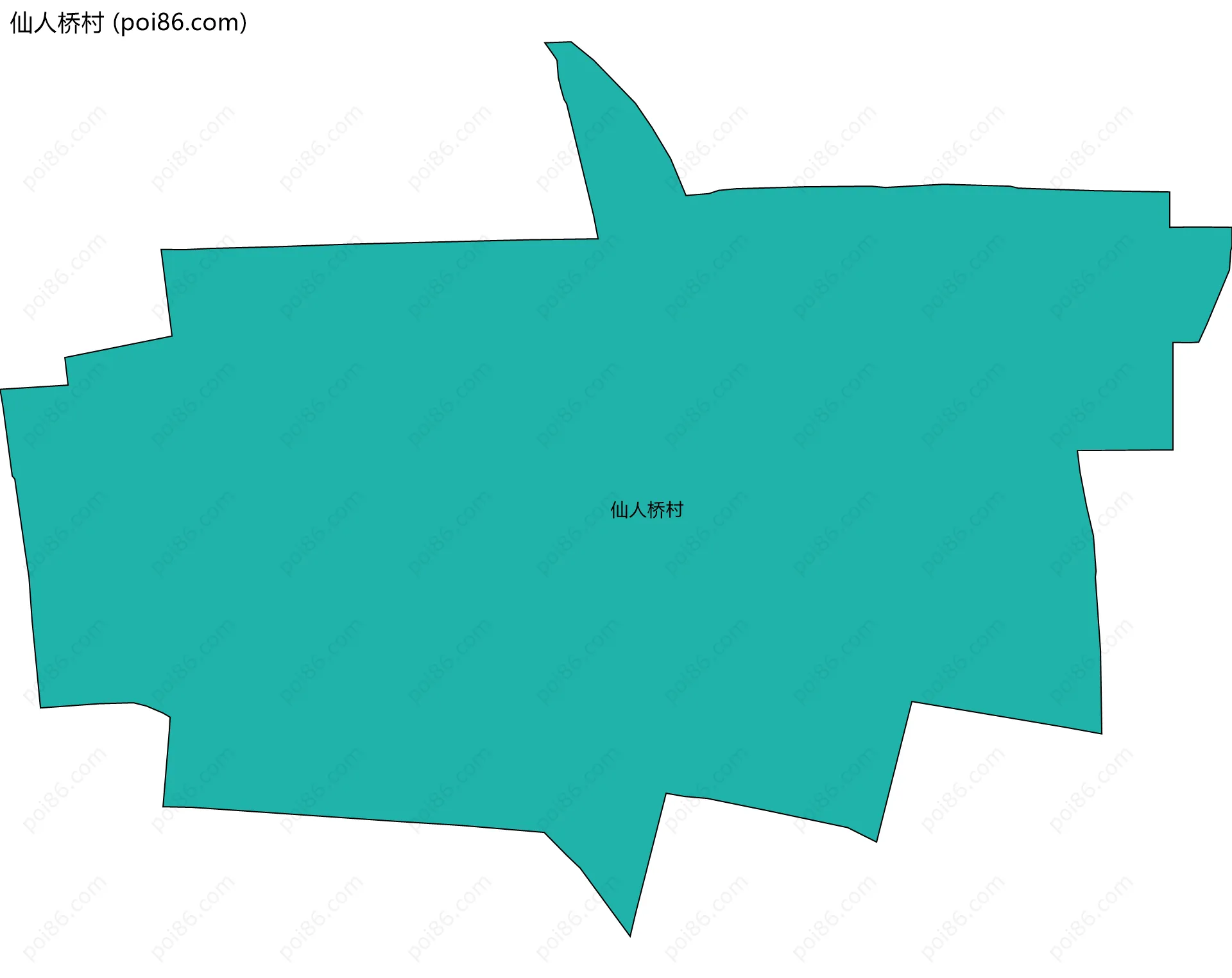 仙人桥村边界地图