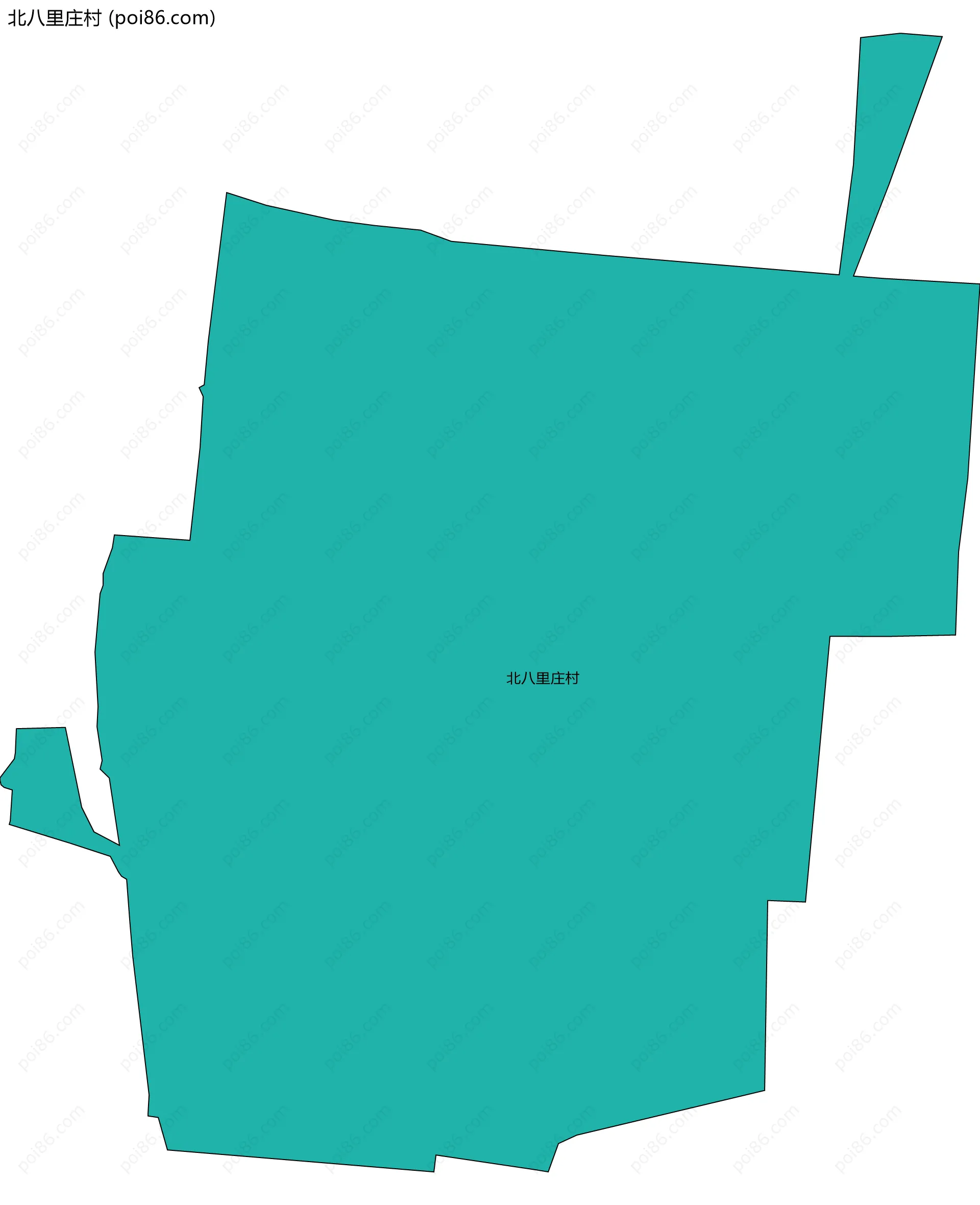 北八里庄村边界地图