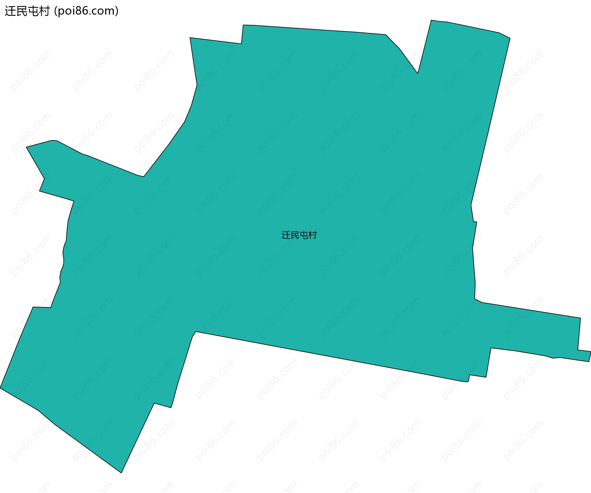 迁民屯村边界地图