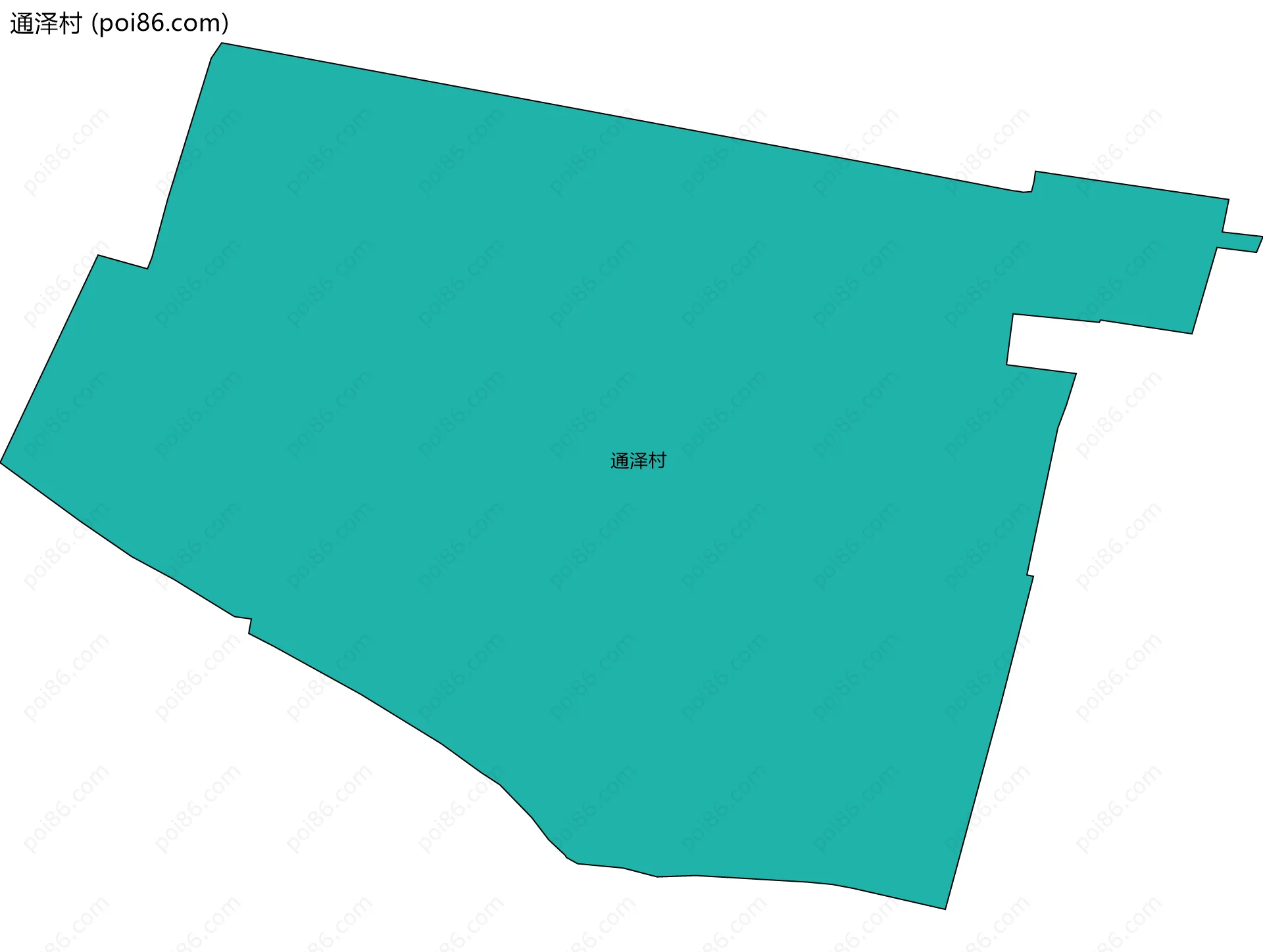 通泽村边界地图