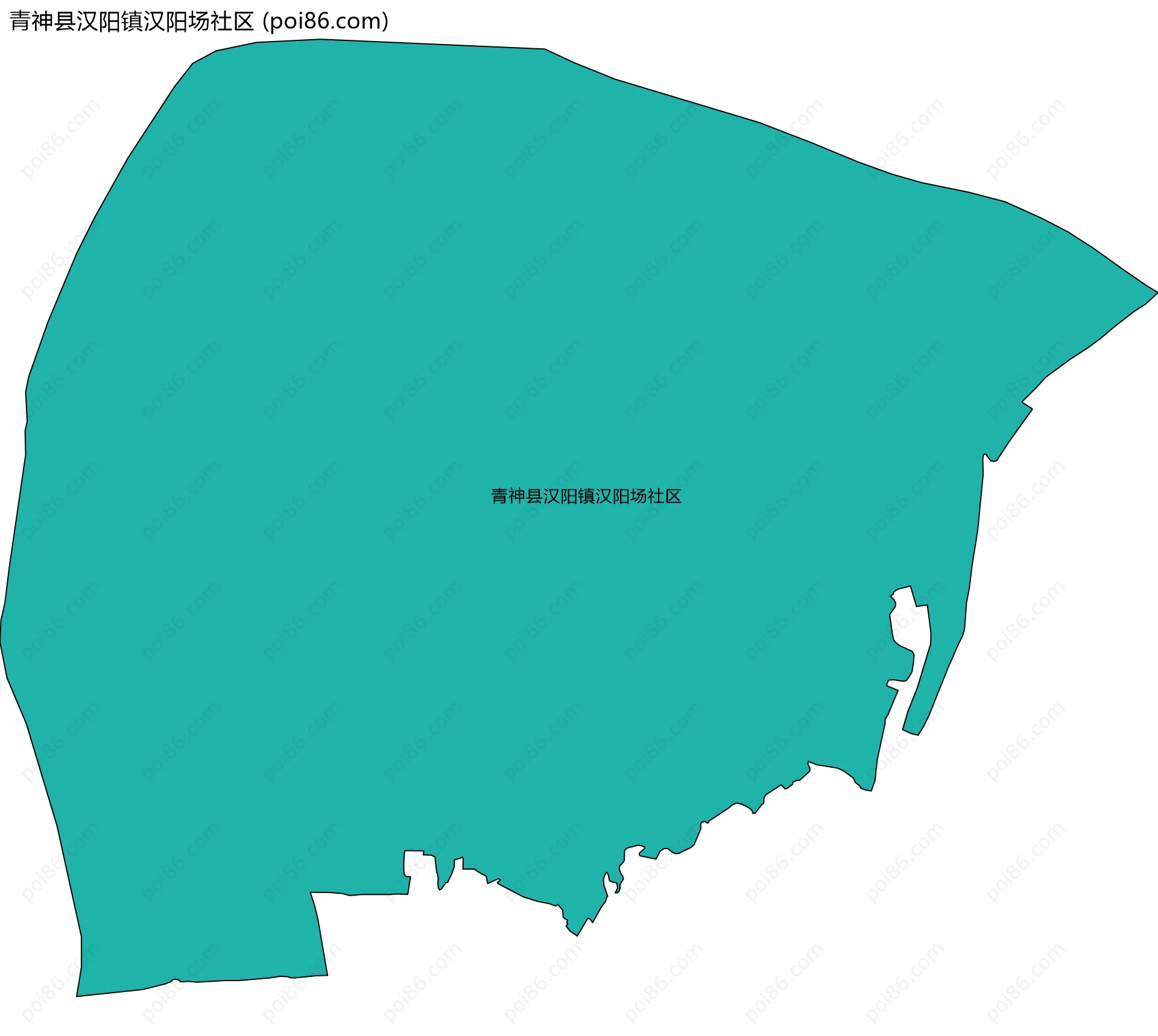 青神县汉阳镇汉阳场社区边界地图