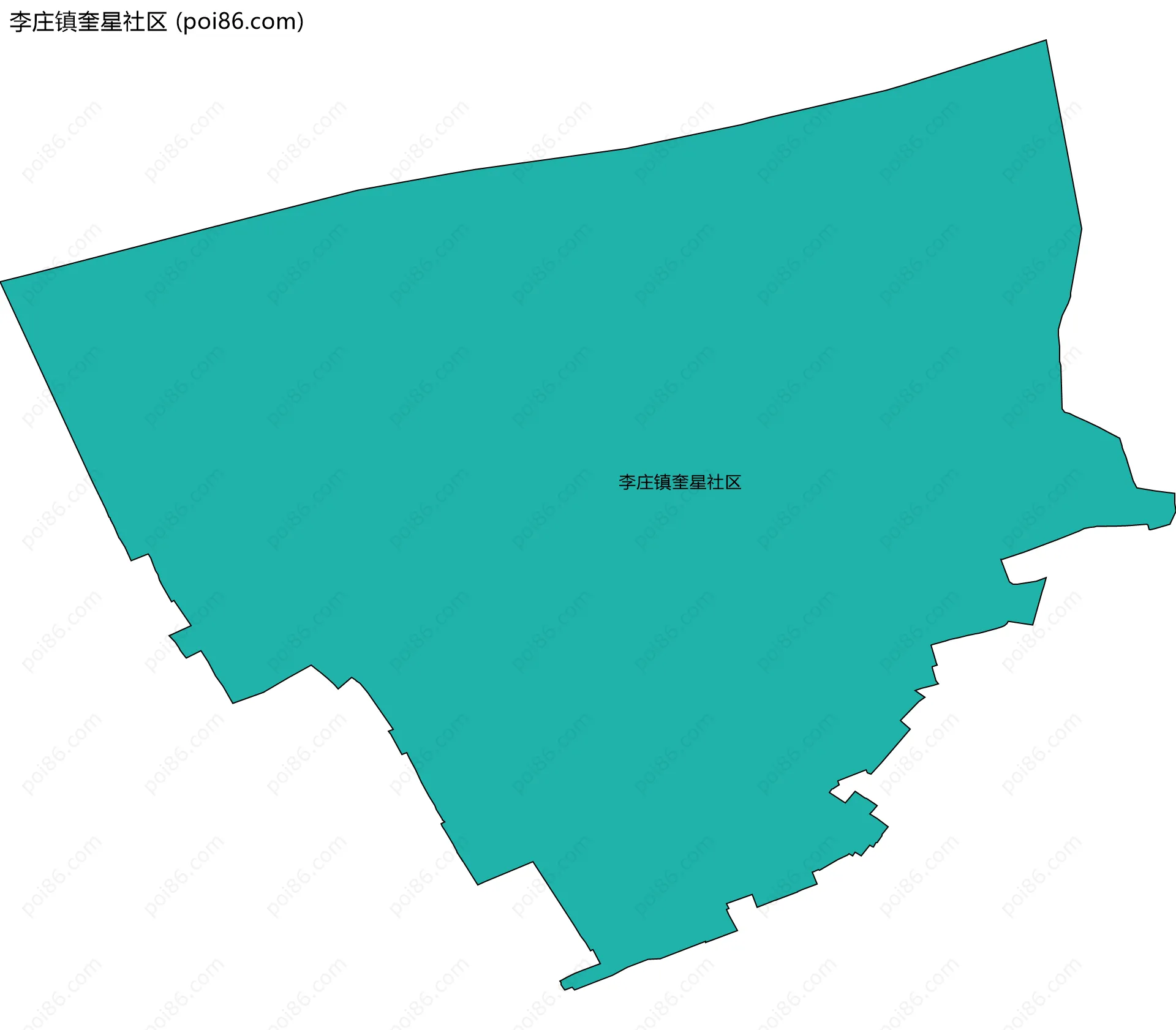 李庄镇奎星社区边界地图