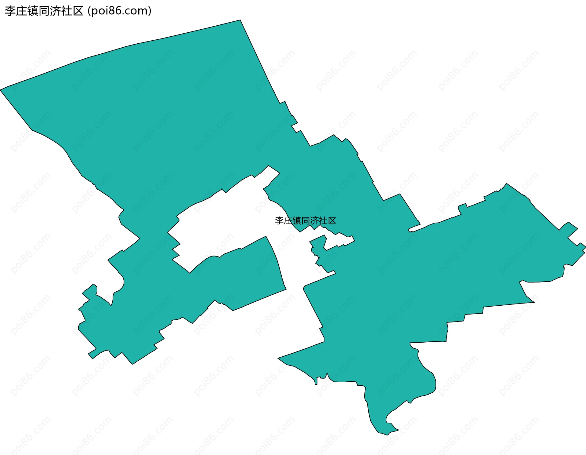 李庄镇同济社区边界地图