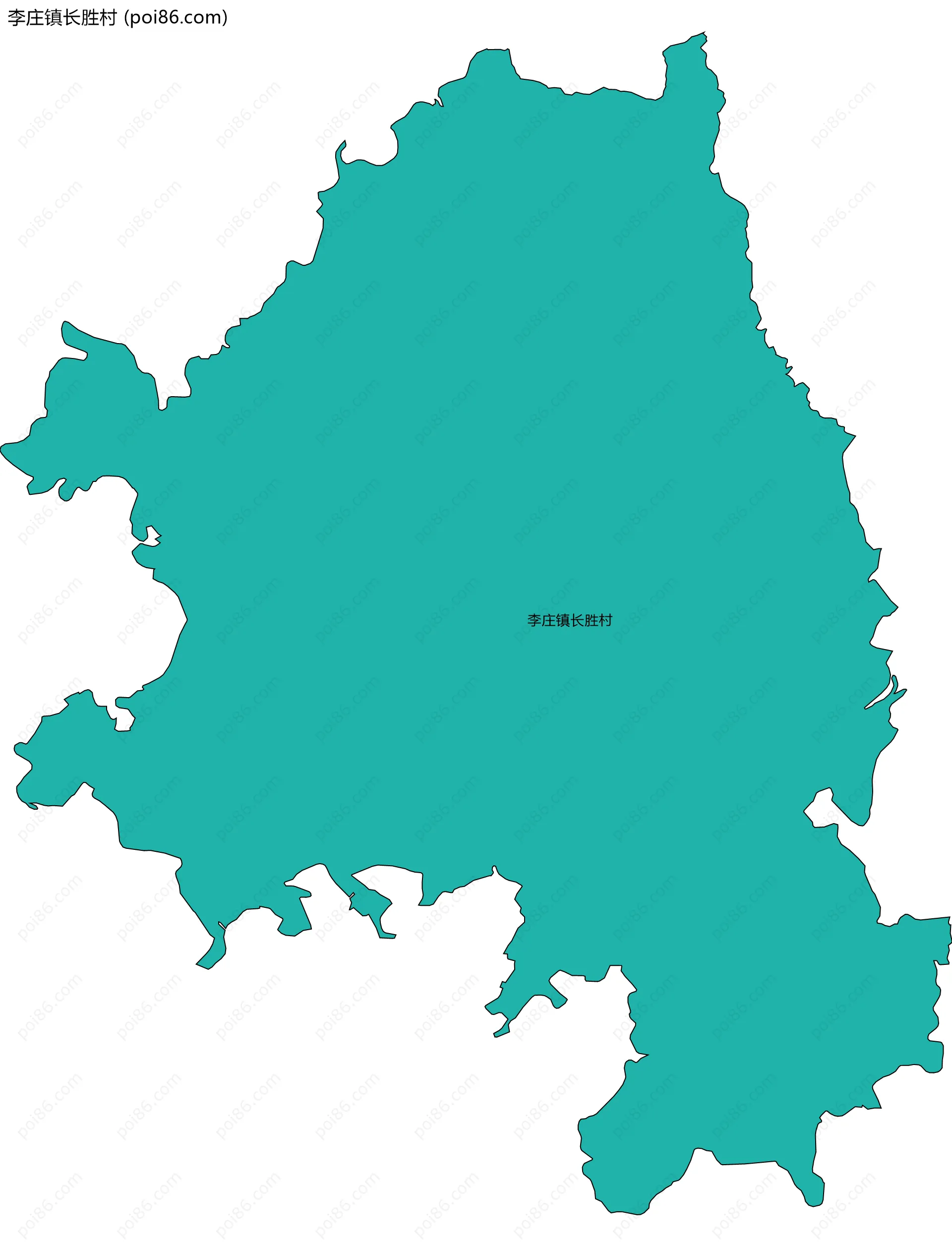 李庄镇长胜村边界地图