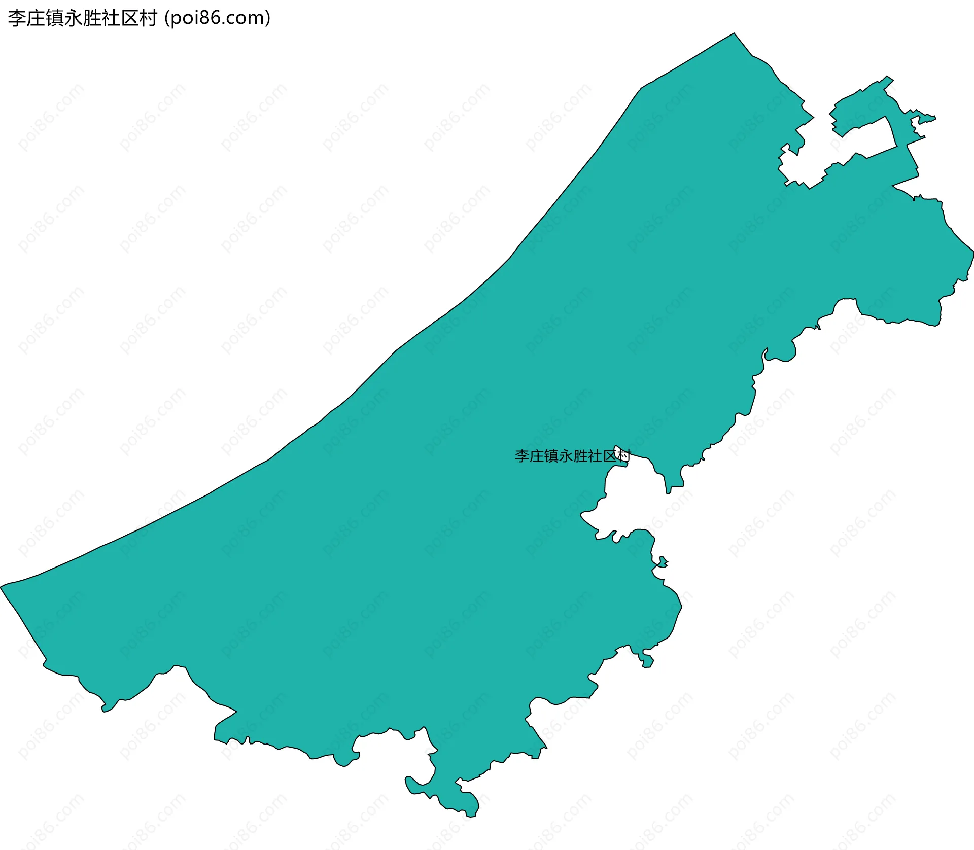 李庄镇永胜社区村边界地图