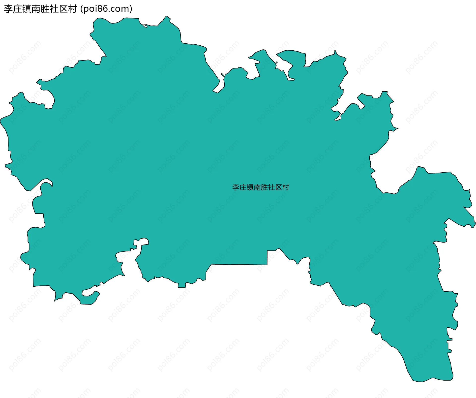 李庄镇南胜社区村边界地图