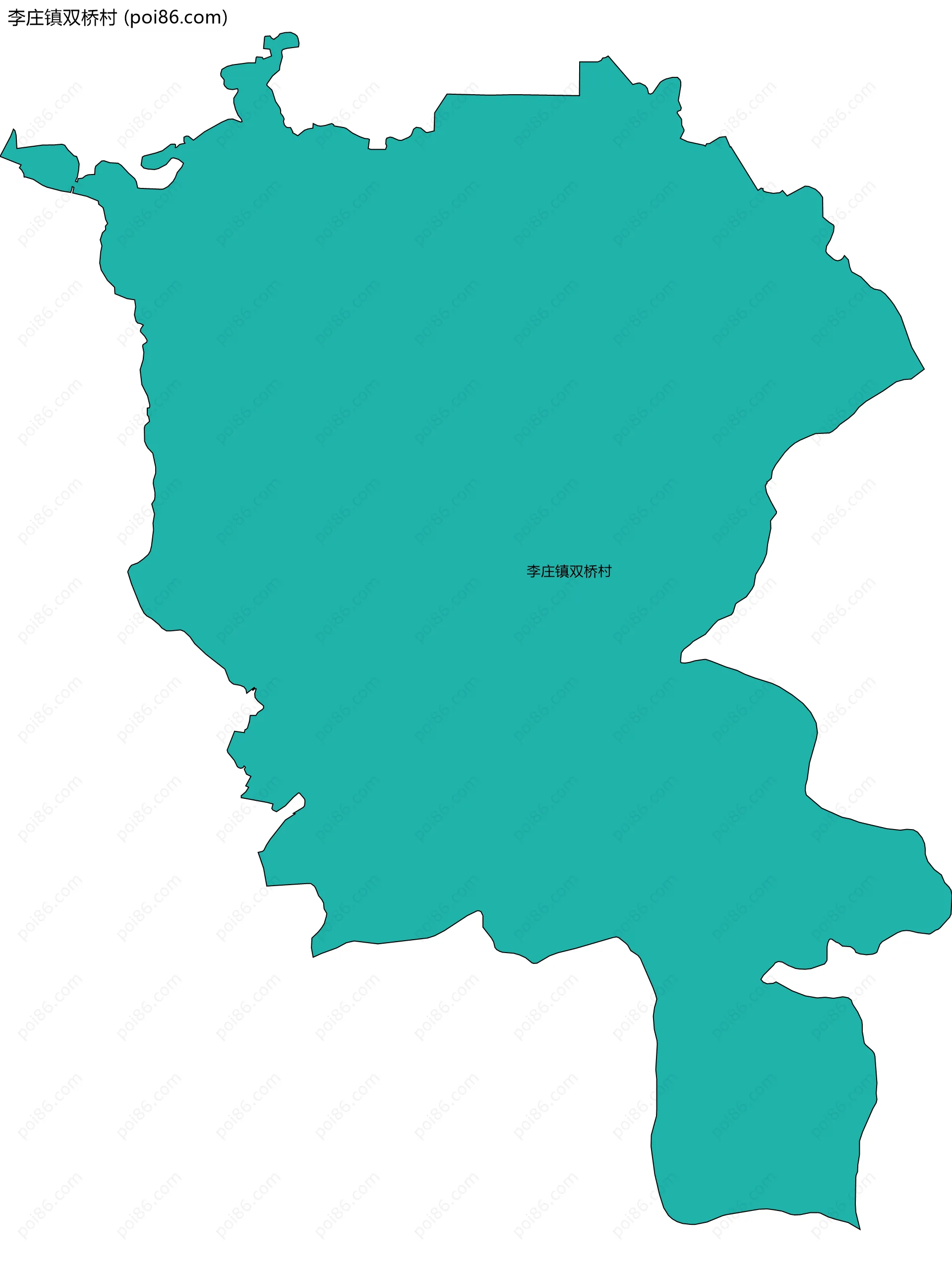 李庄镇双桥村边界地图