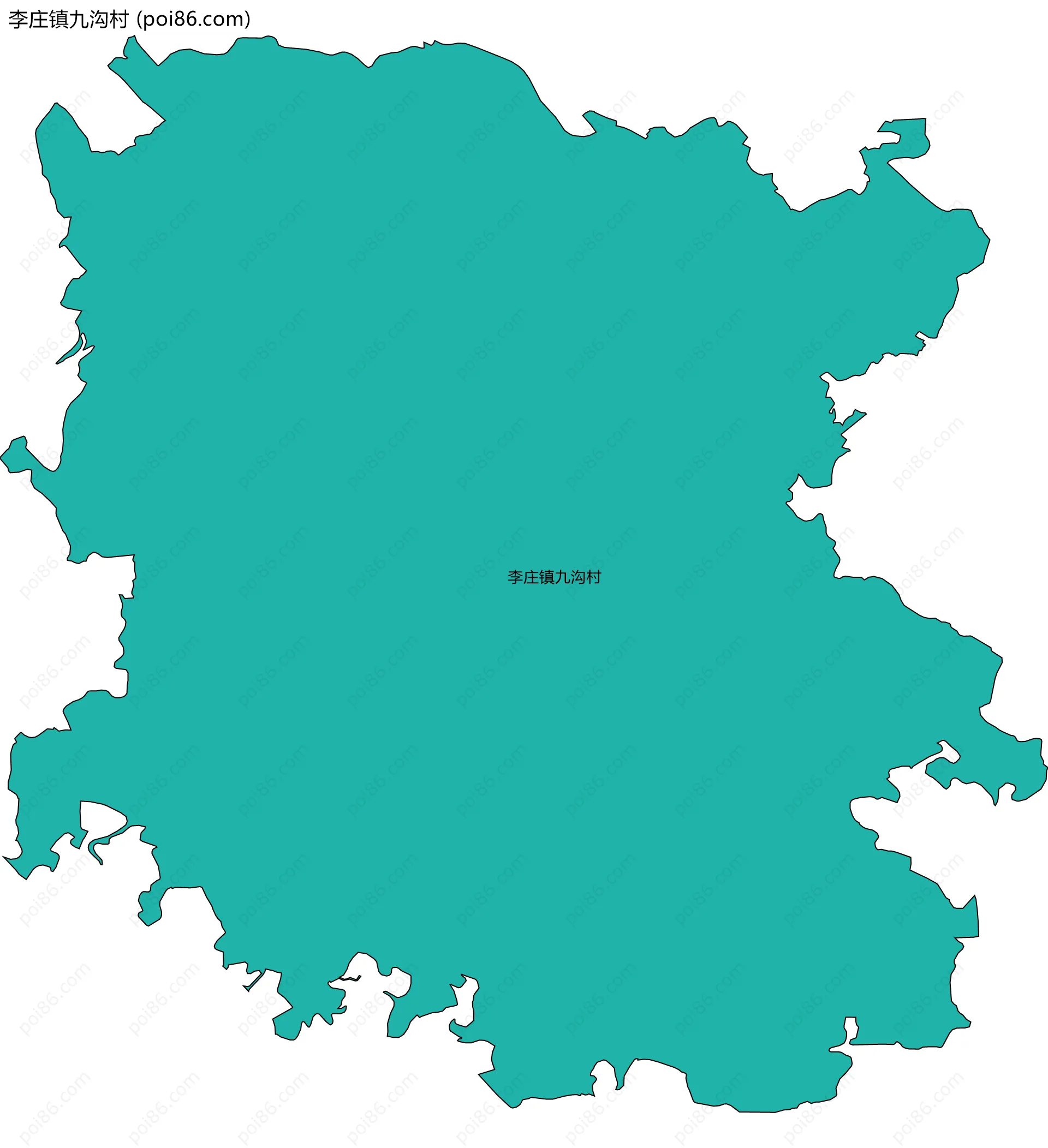 李庄镇九沟村边界地图