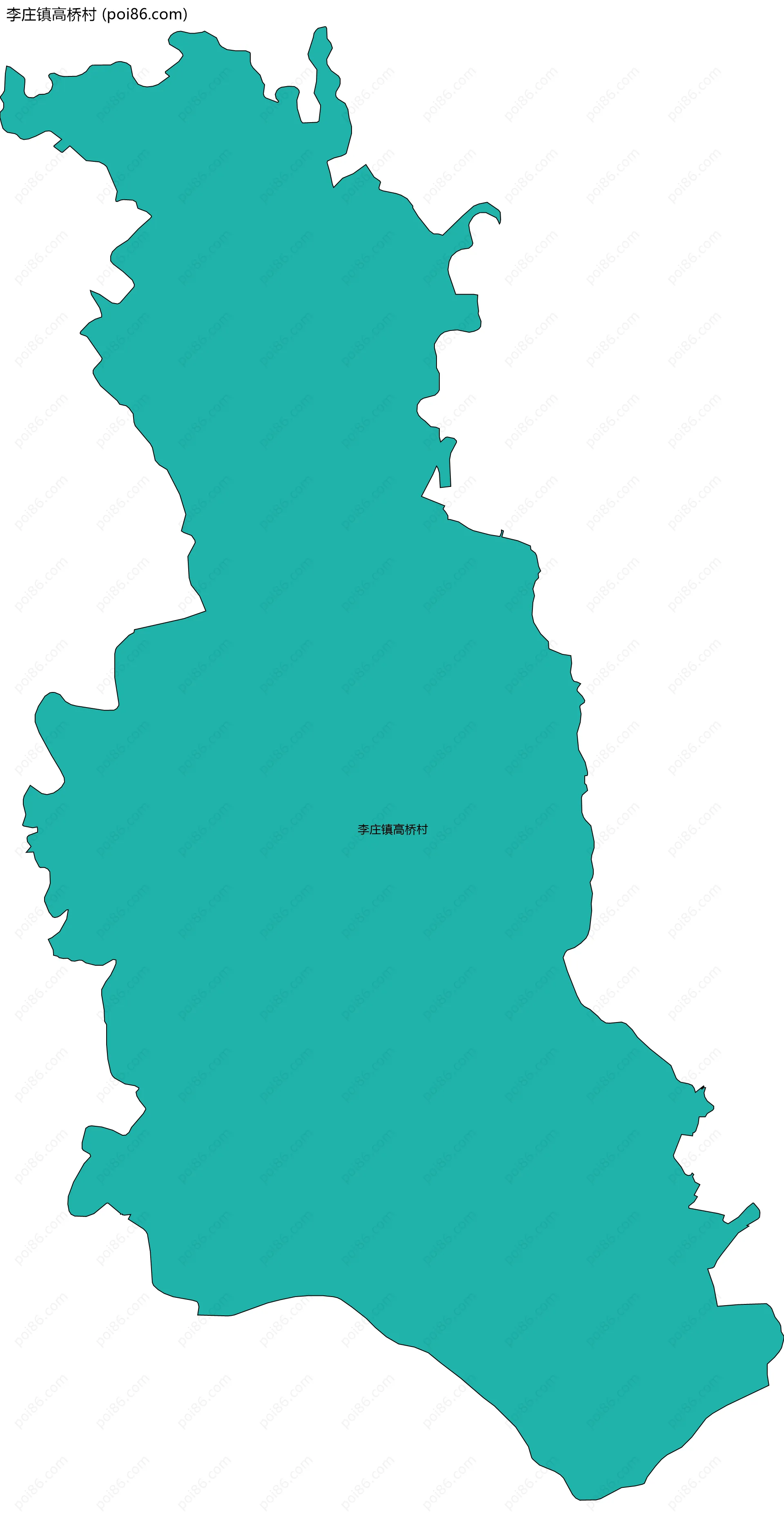 李庄镇高桥村边界地图