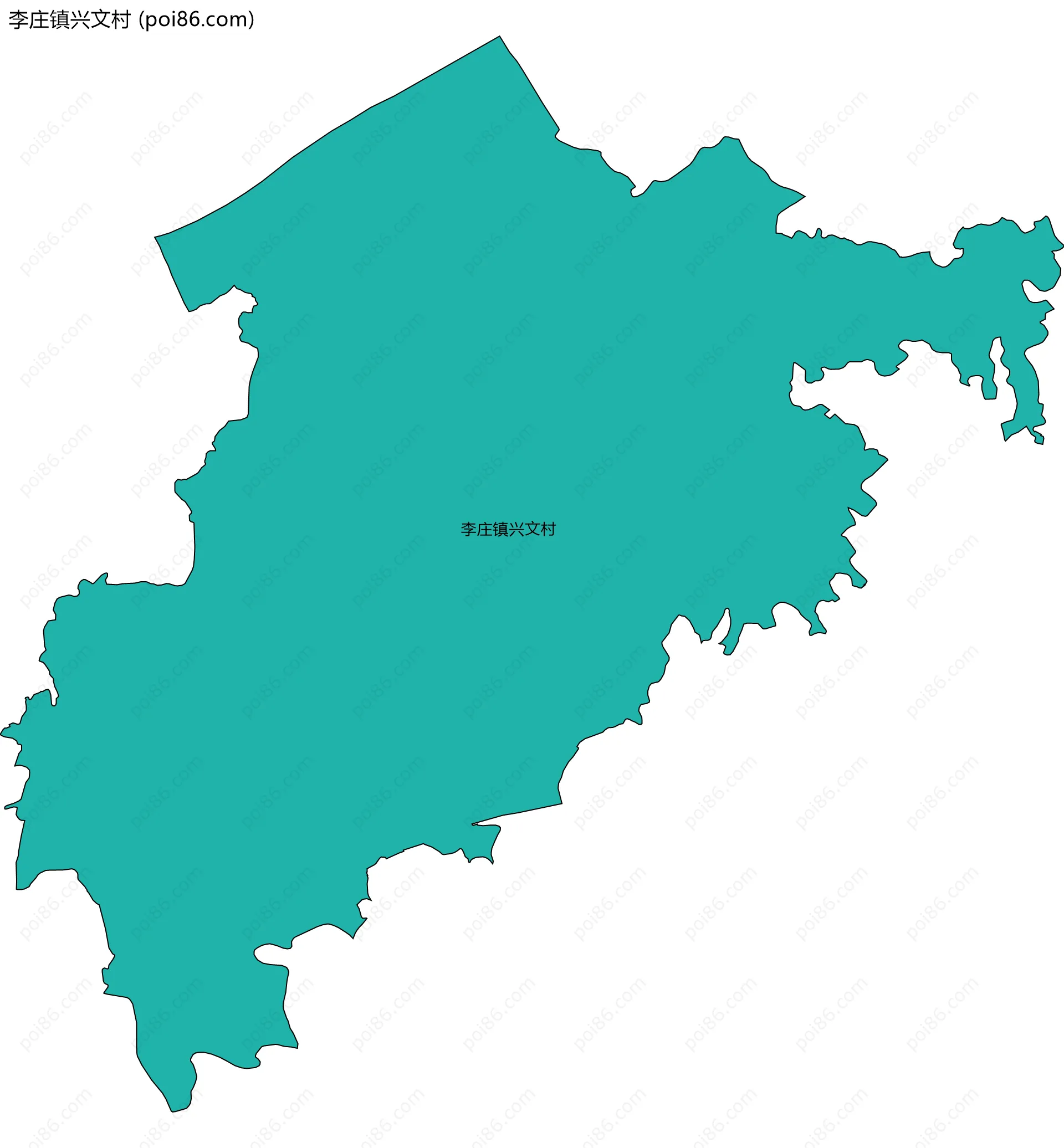 李庄镇兴文村边界地图