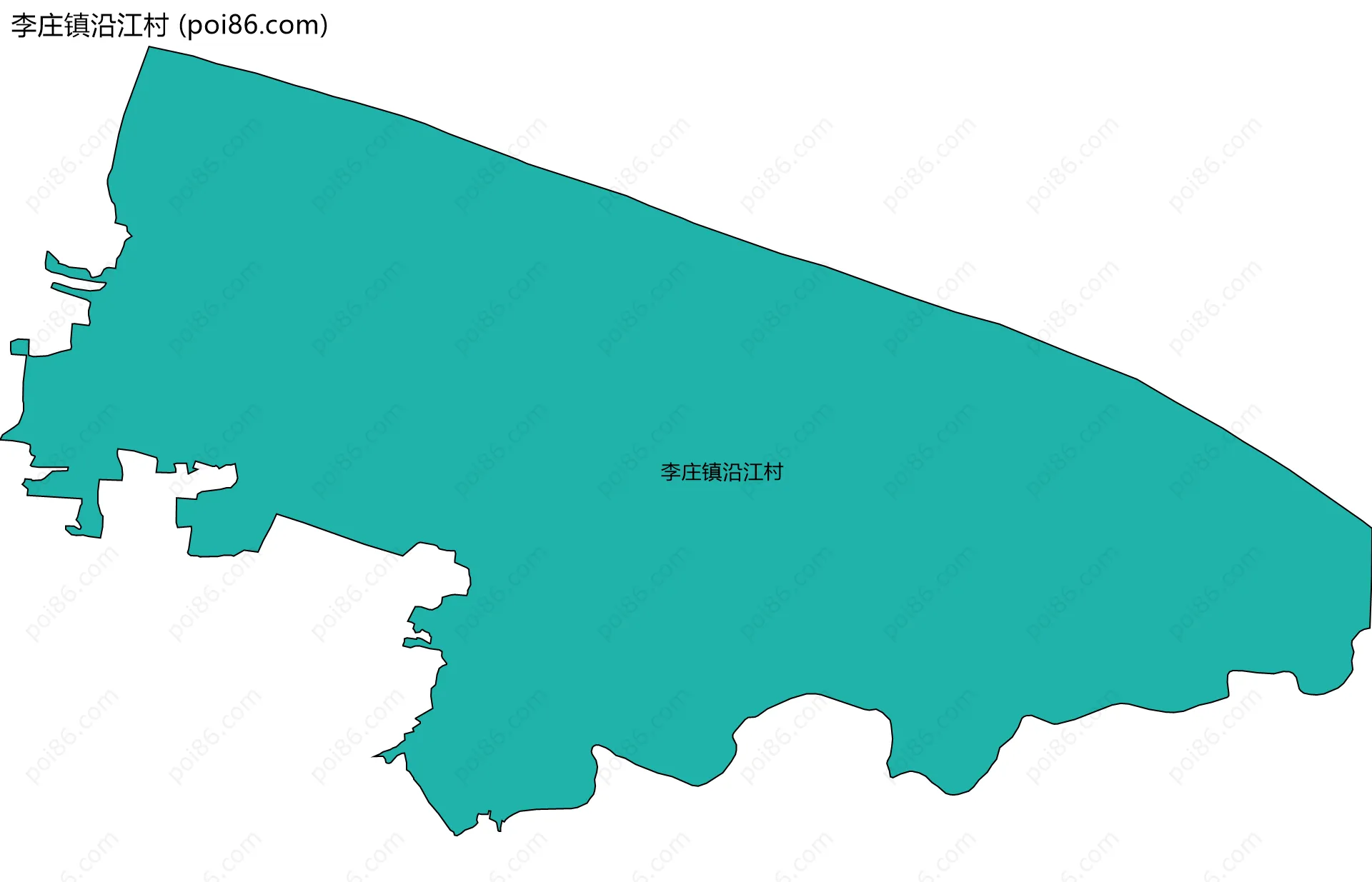 李庄镇沿江村边界地图