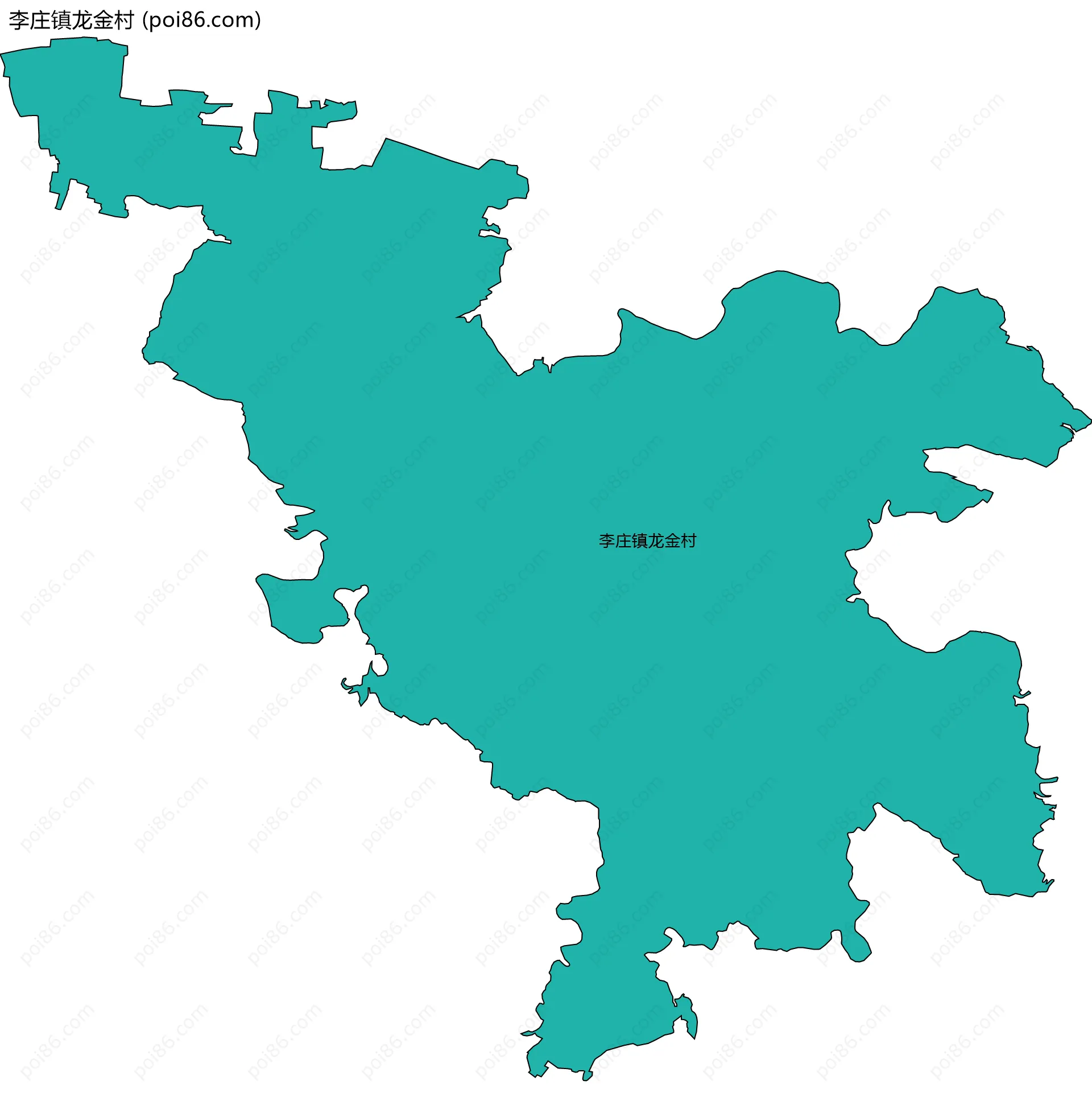 李庄镇龙金村边界地图