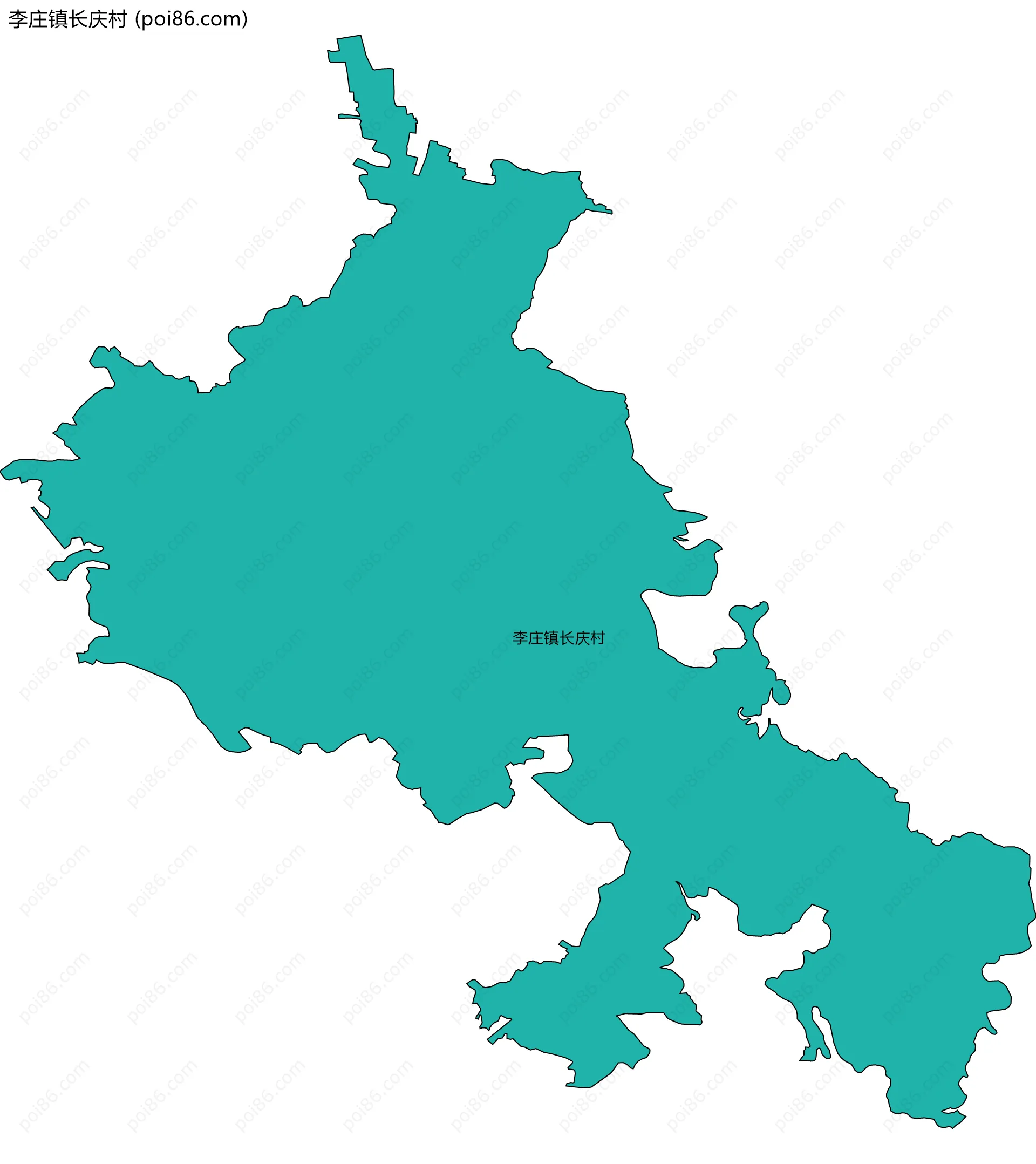 李庄镇长庆村边界地图