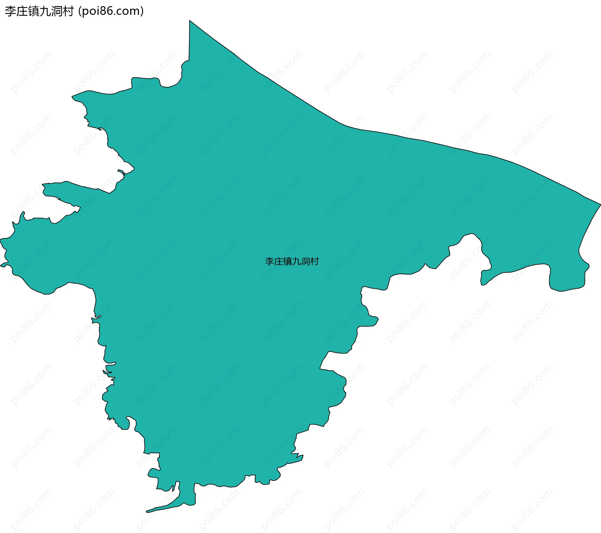 李庄镇九洞村边界地图