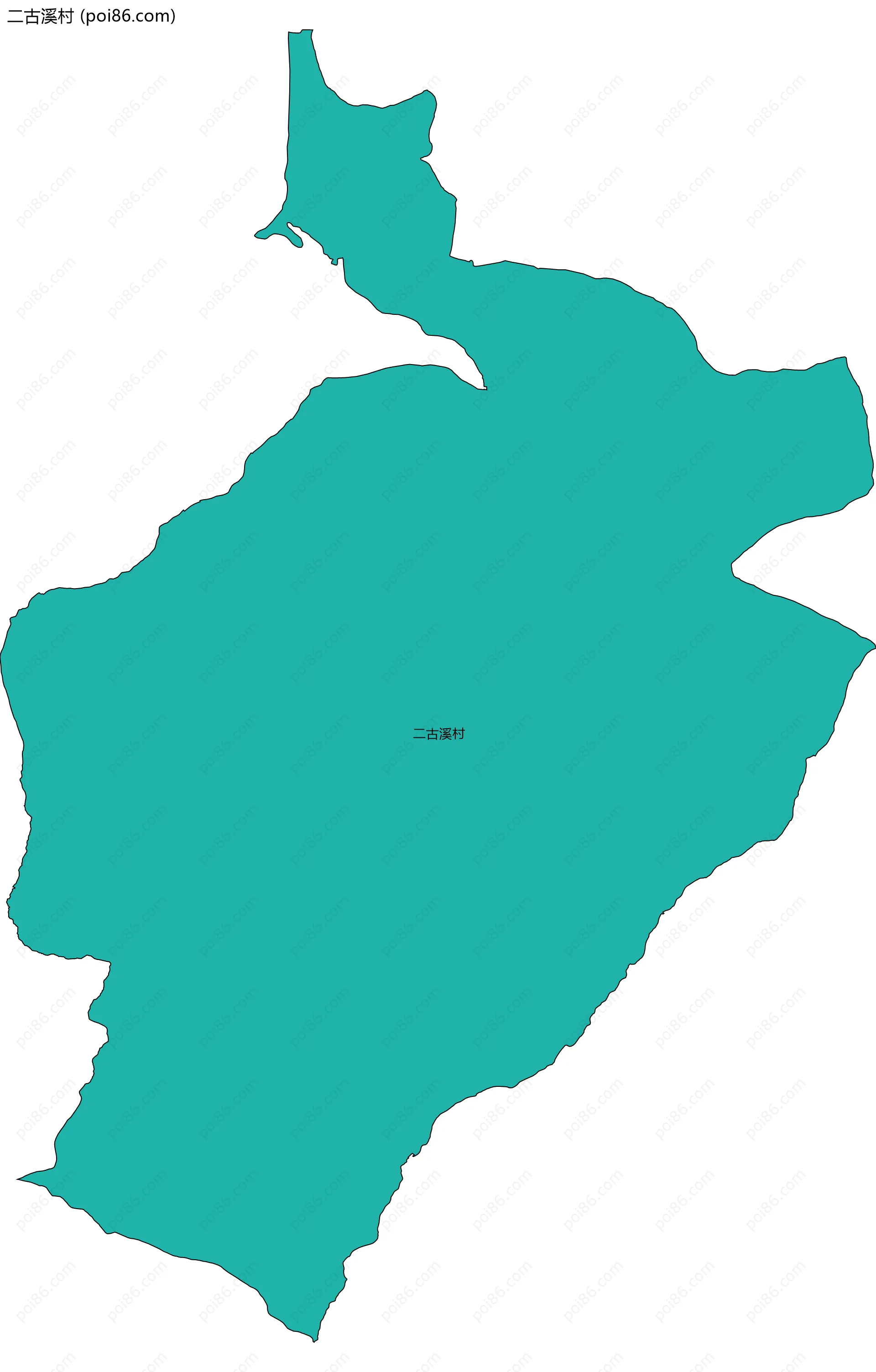 二古溪村边界地图