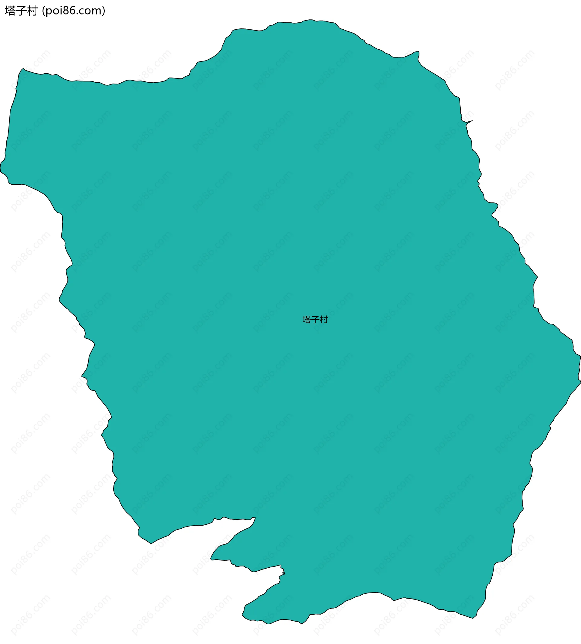 塔子村边界地图