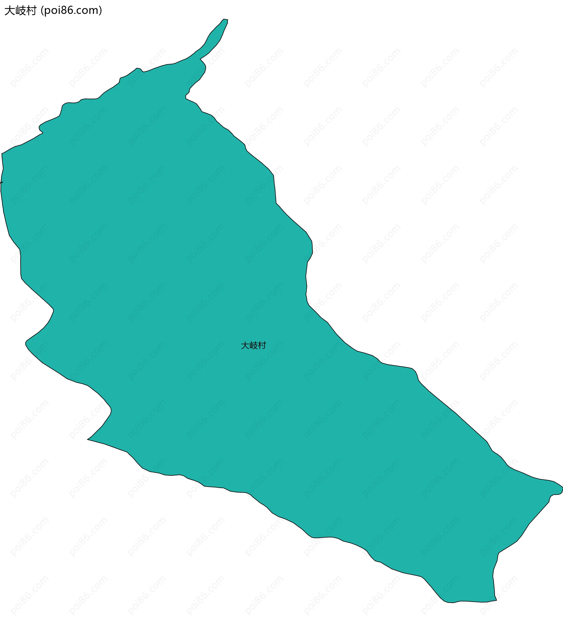 大岐村边界地图