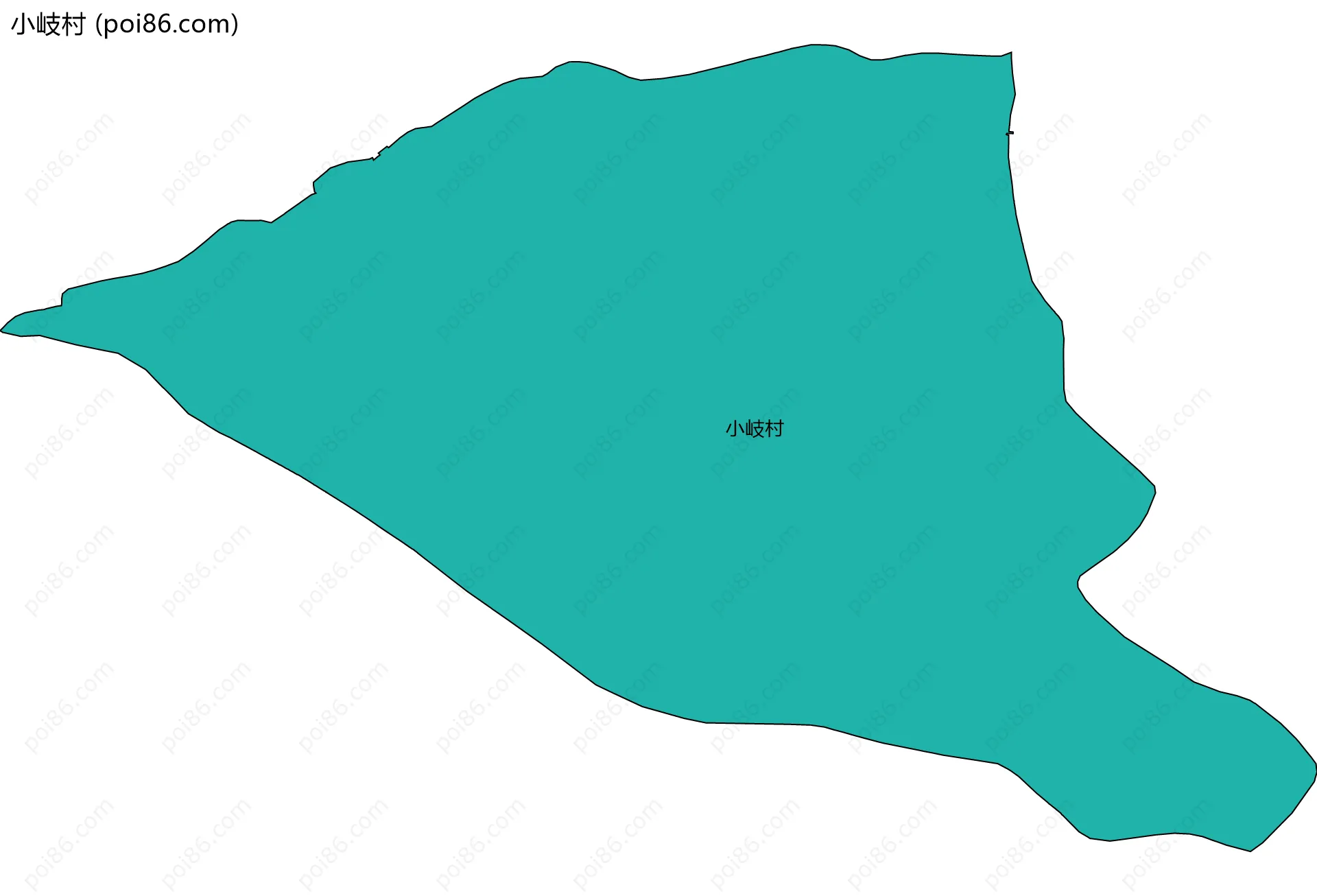 小岐村边界地图