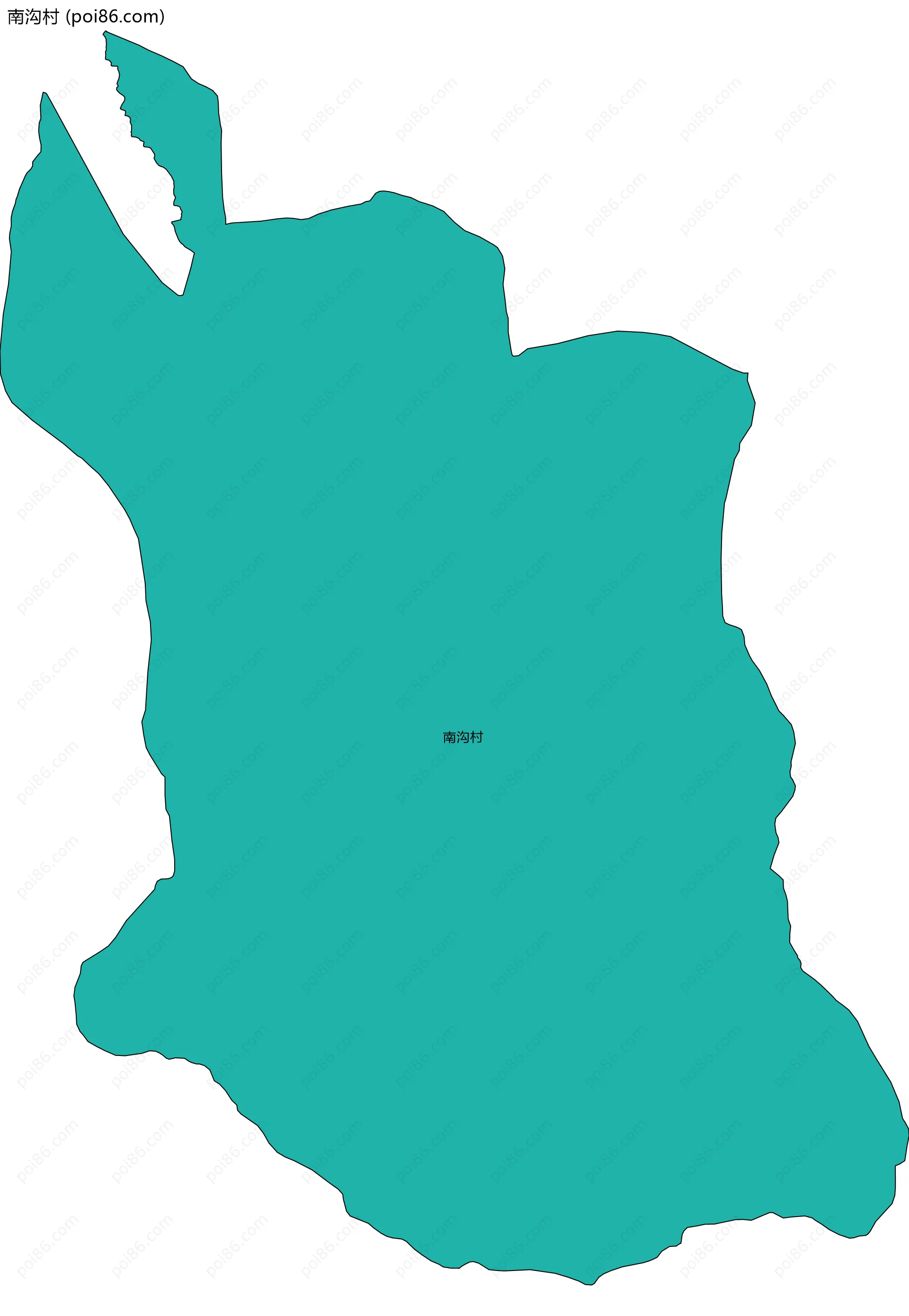 南沟村边界地图