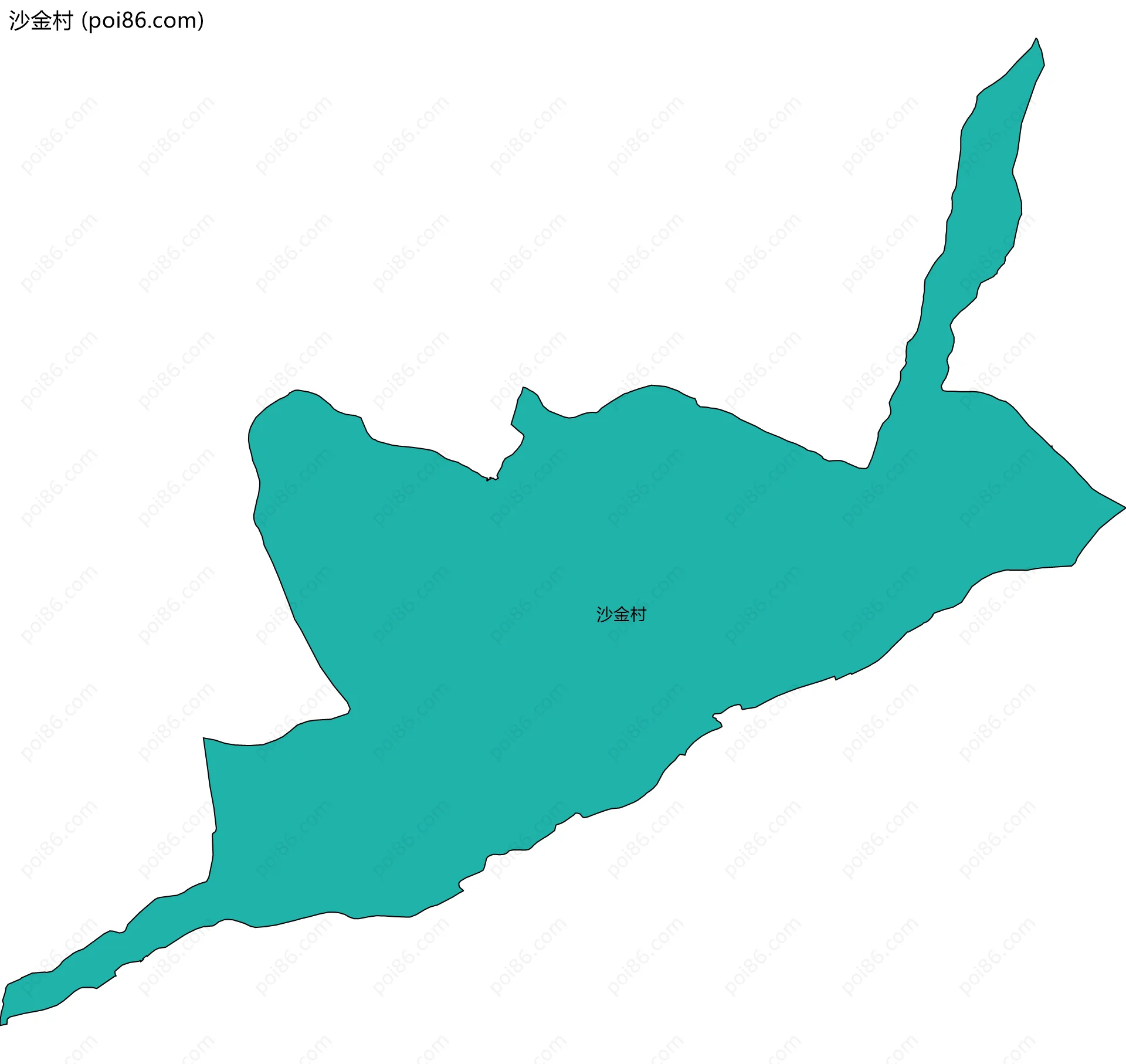沙金村边界地图