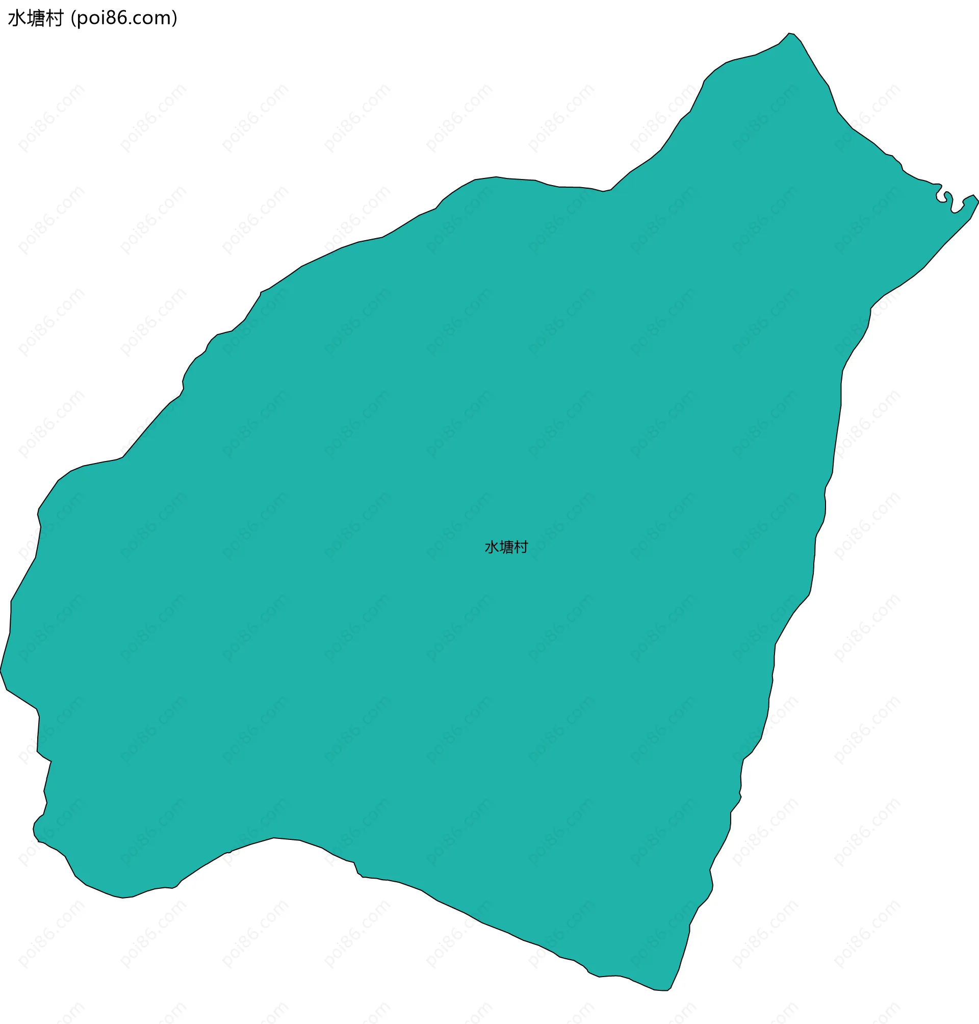 水塘村边界地图