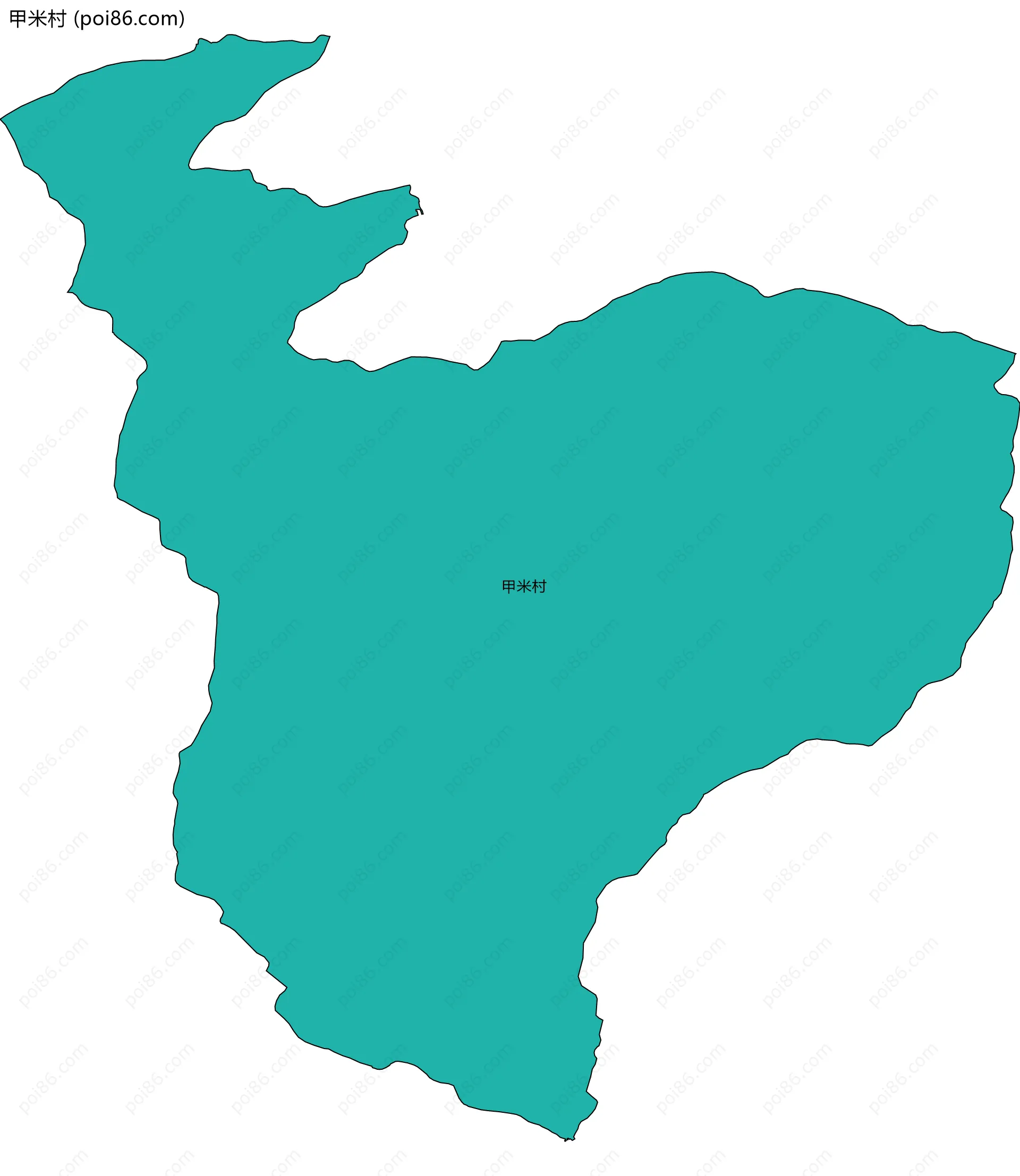 甲米村边界地图
