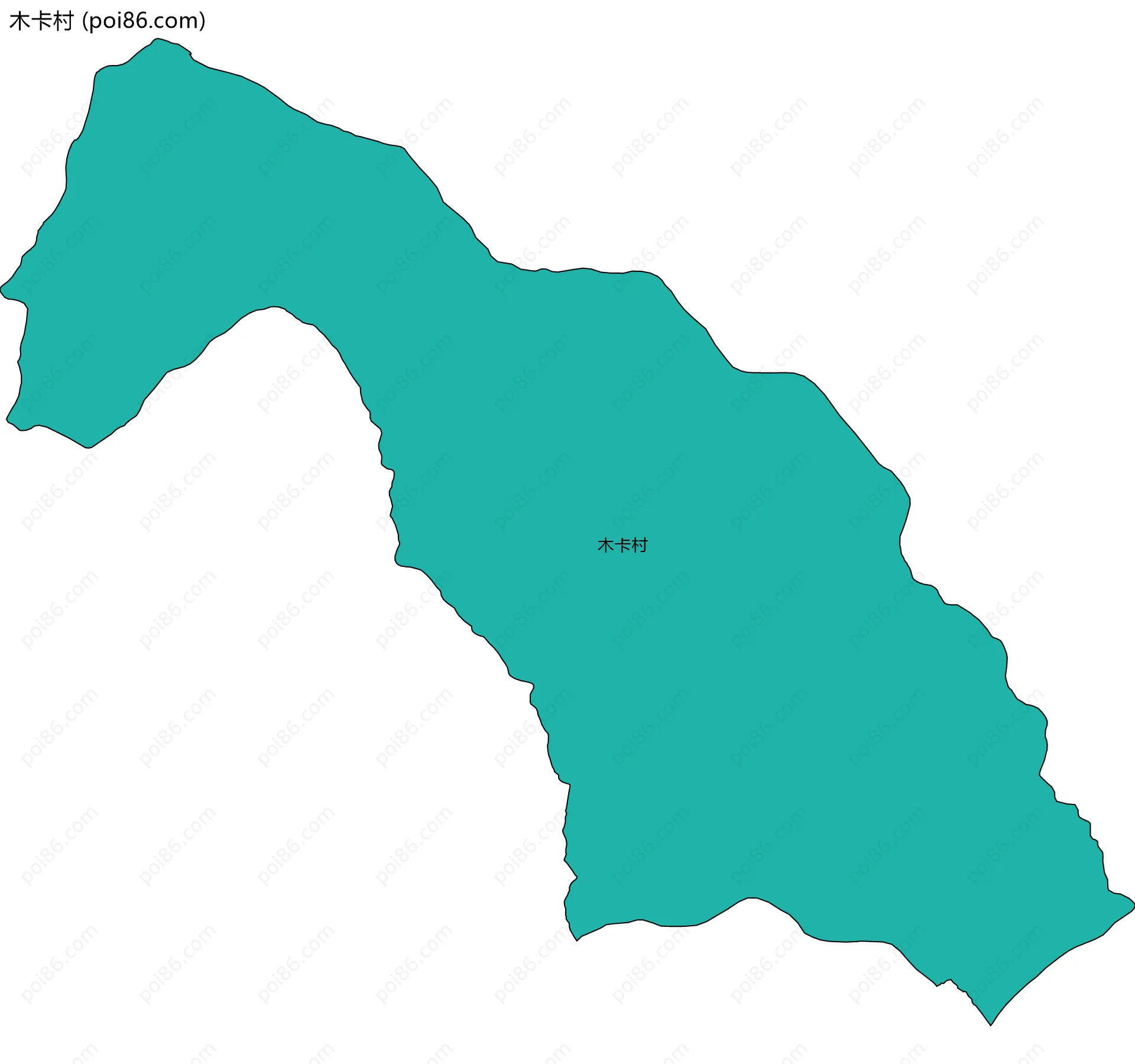 木卡村边界地图