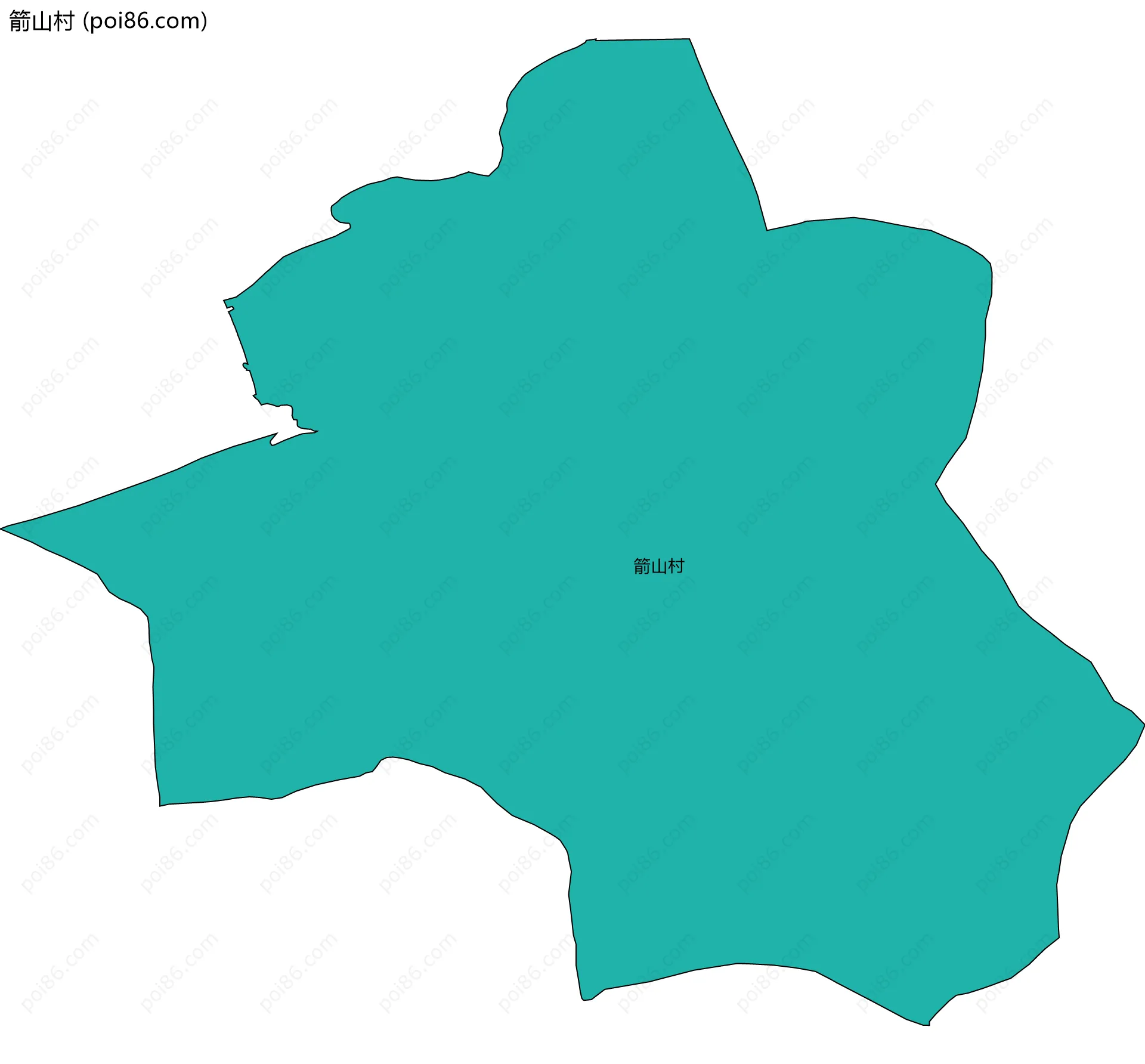 箭山村边界地图