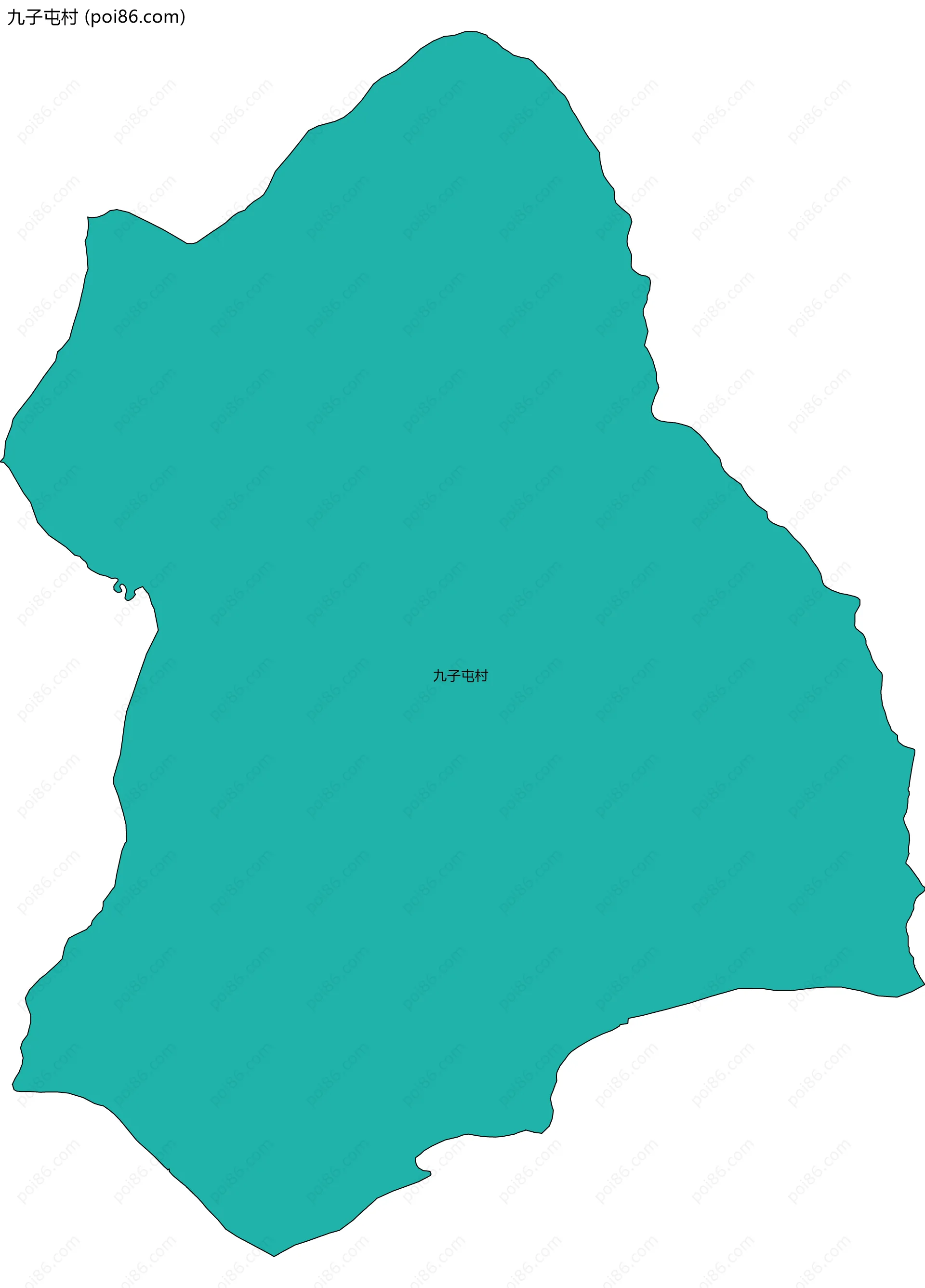 九子屯村边界地图