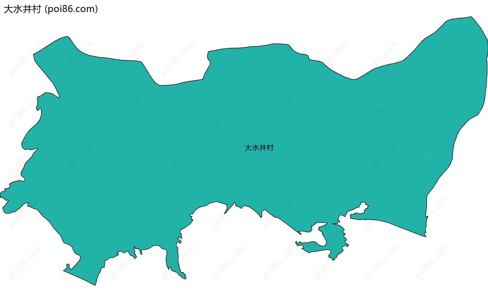 大水井村边界地图