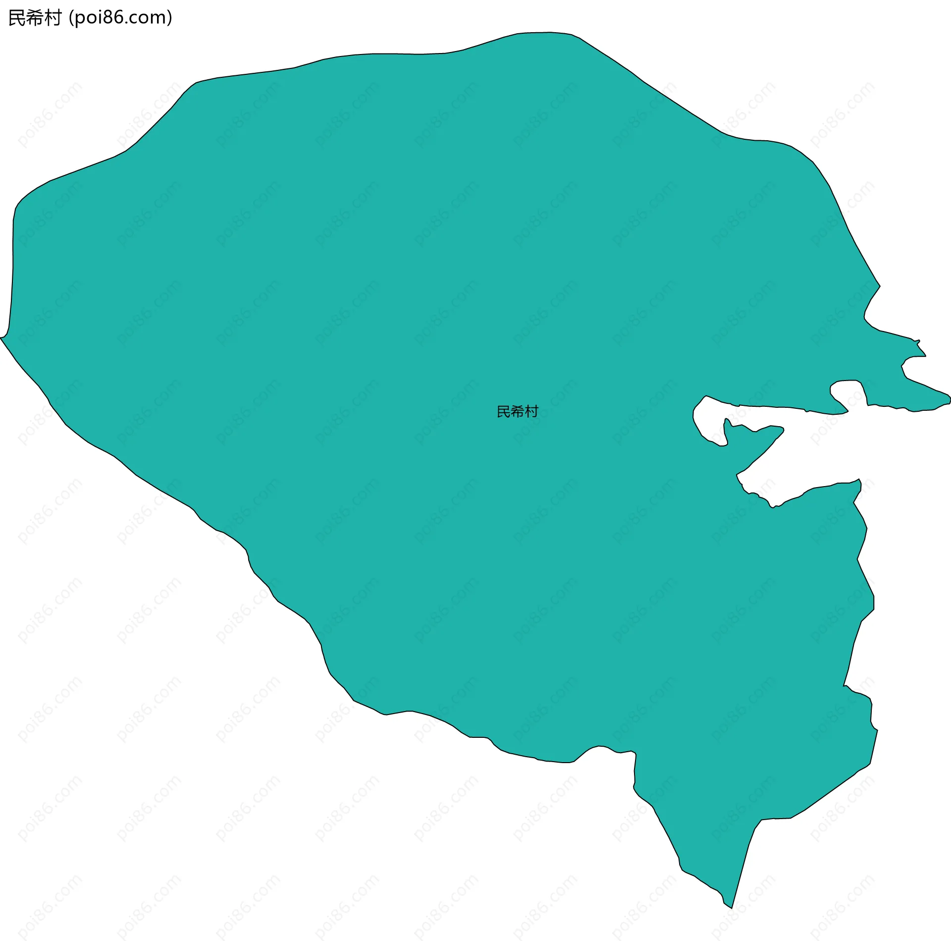 民希村边界地图