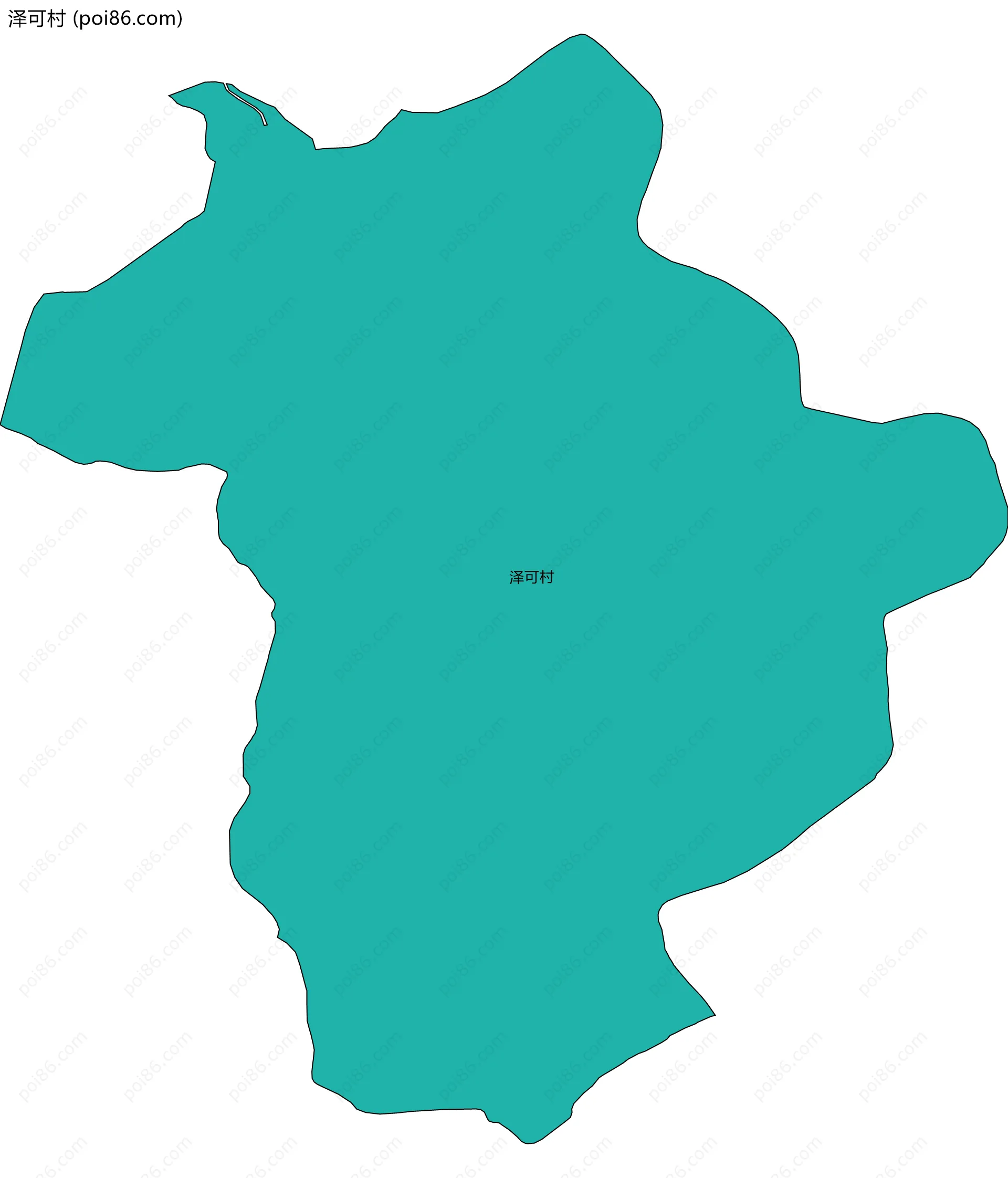 泽可村边界地图