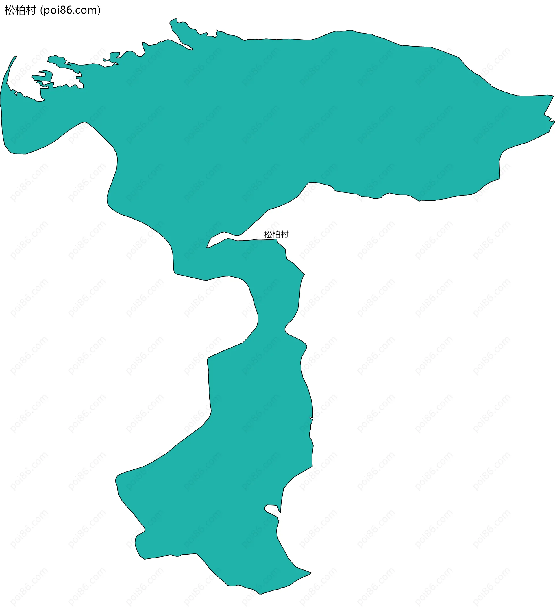 松柏村边界地图