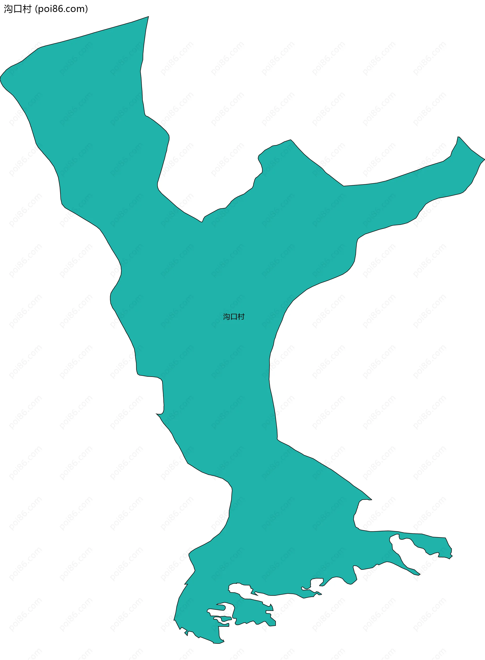 沟口村边界地图