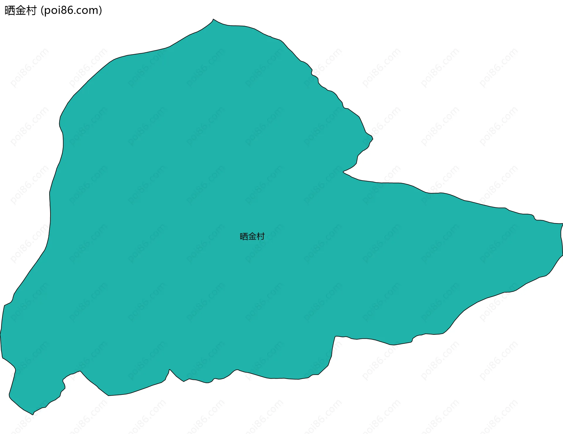 晒金村边界地图