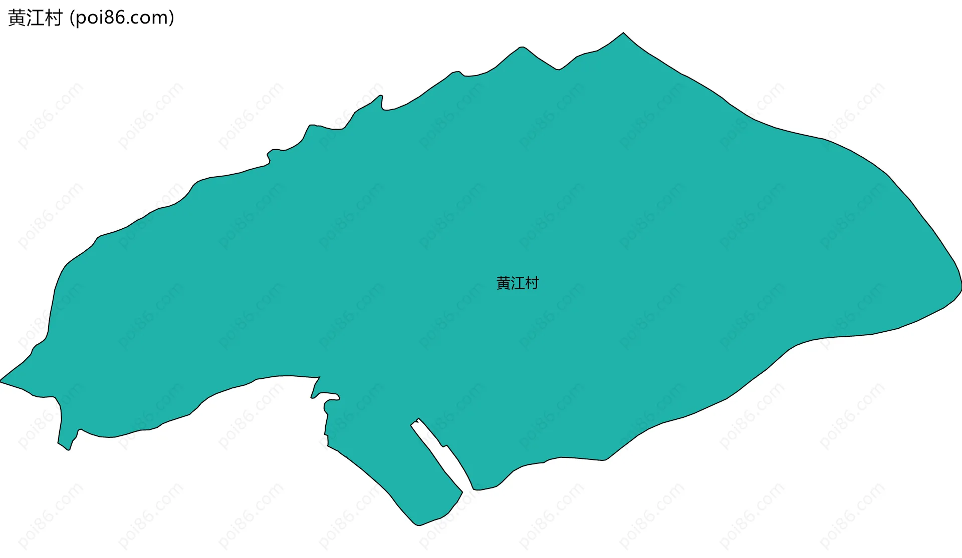 黄江村边界地图