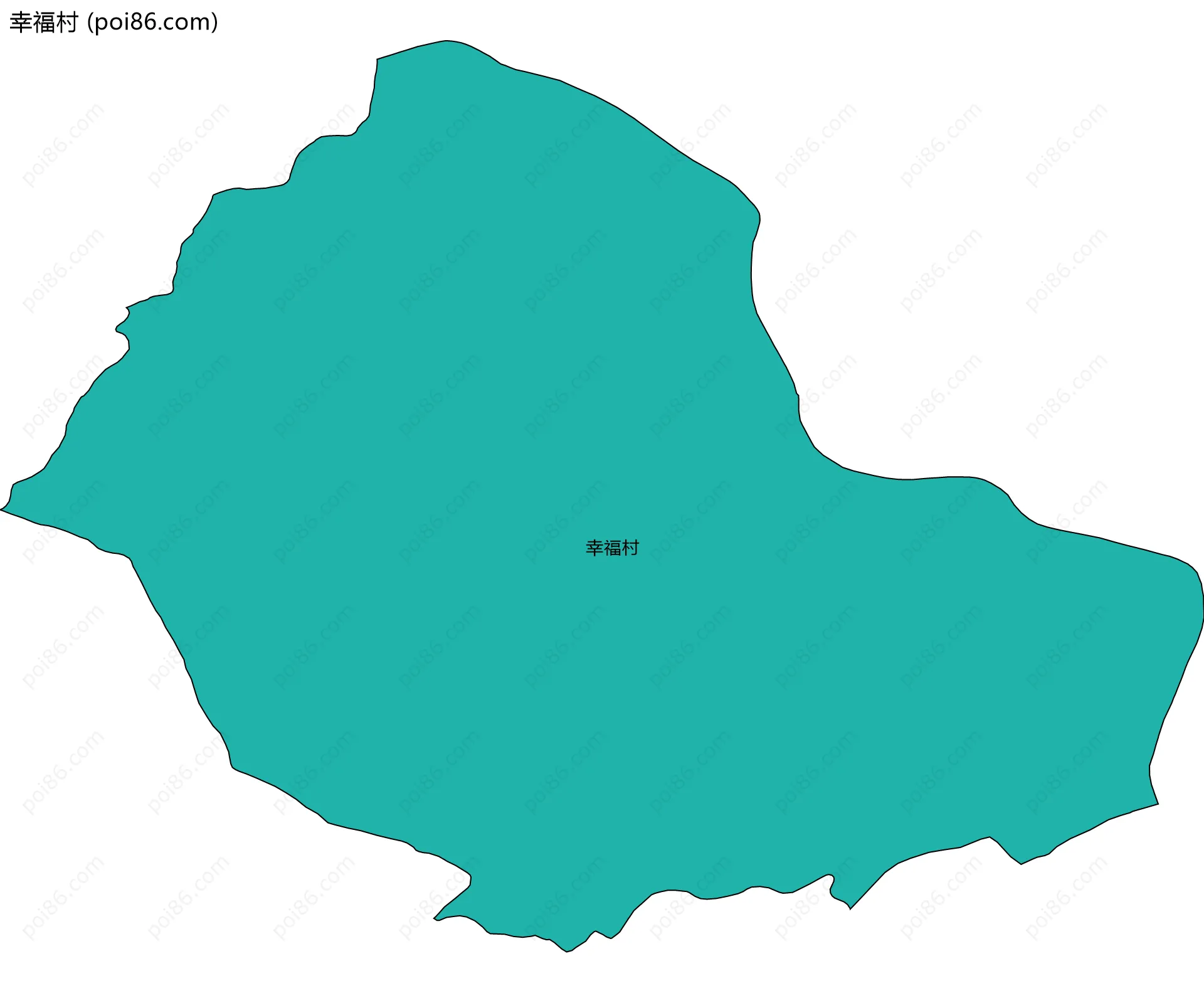 幸福村边界地图
