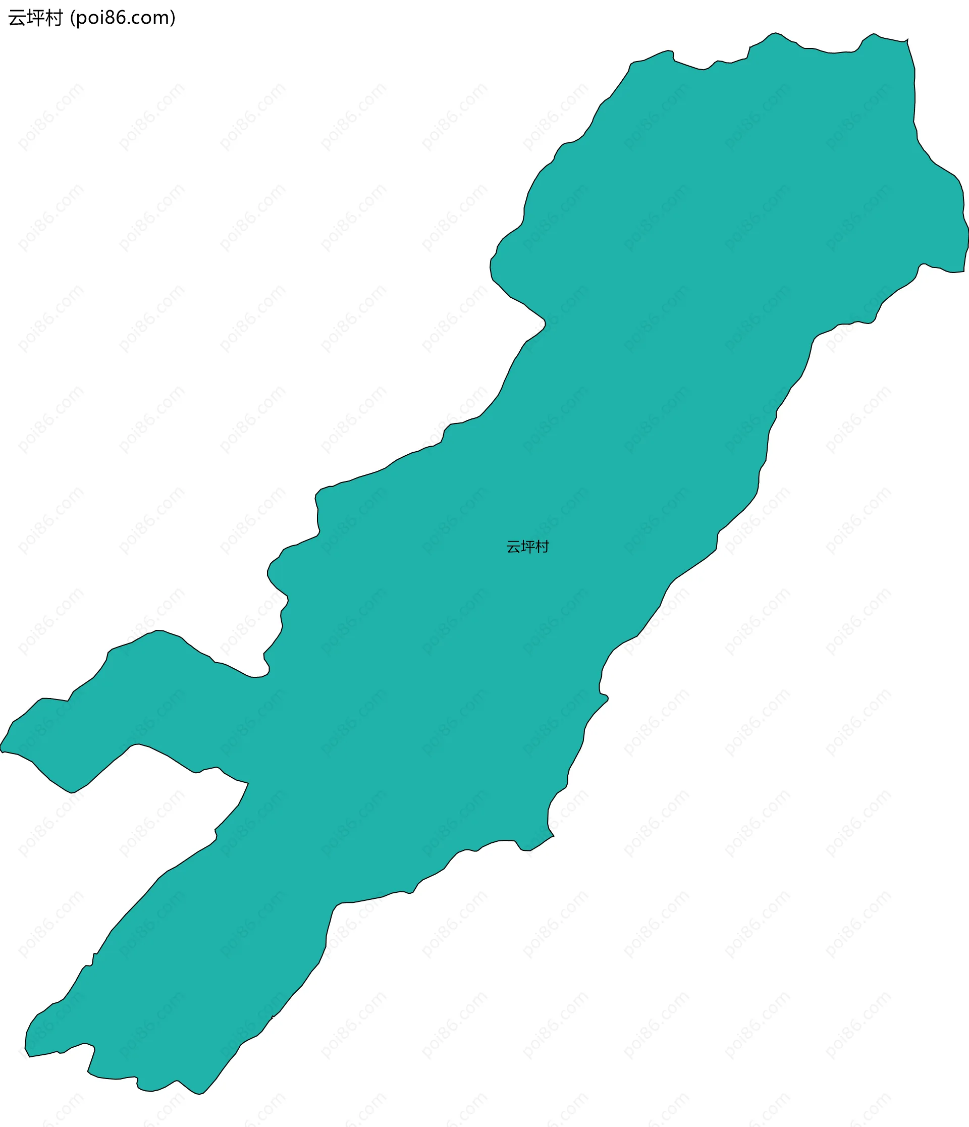 云坪村边界地图