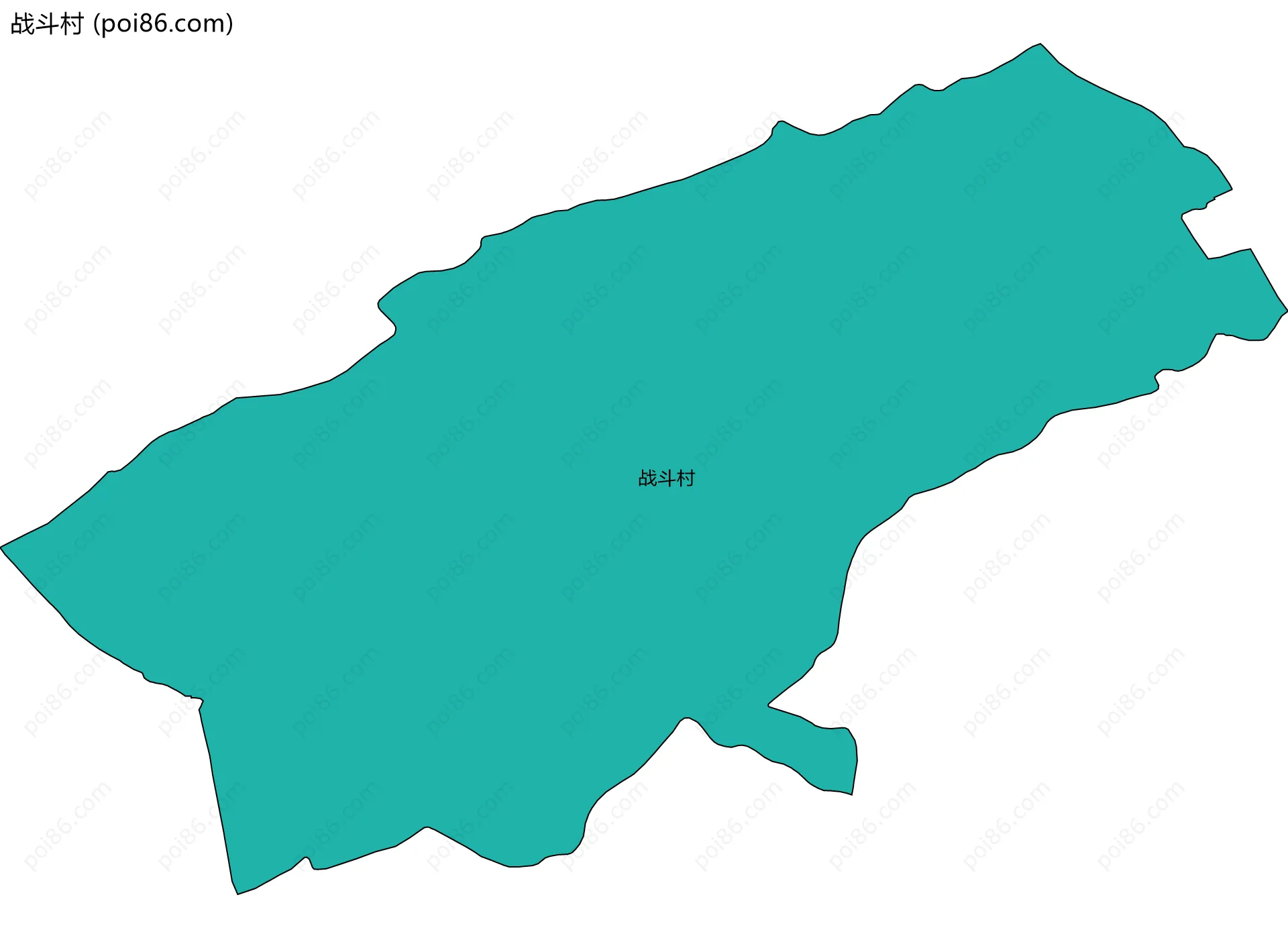 战斗村边界地图