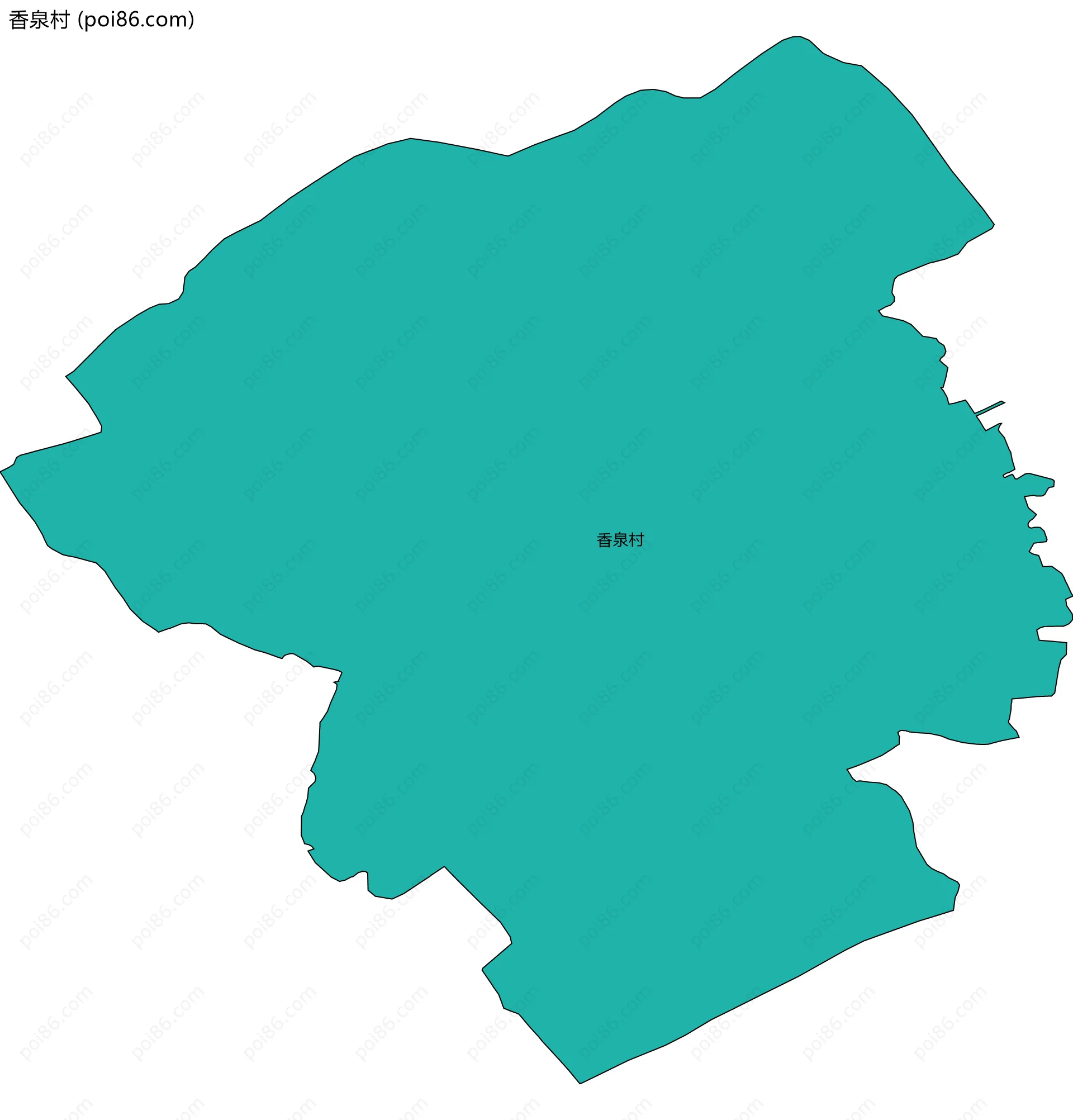 香泉村边界地图