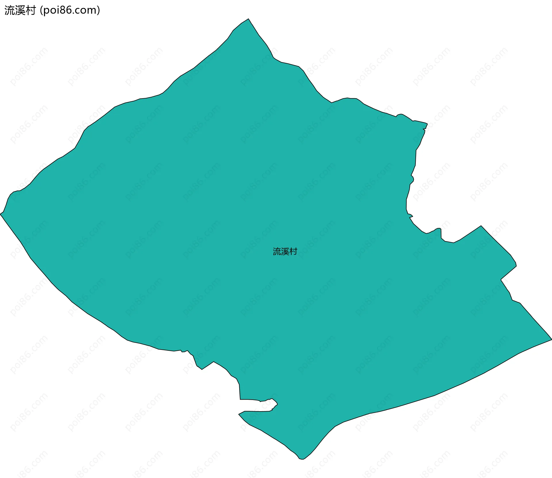 流溪村边界地图