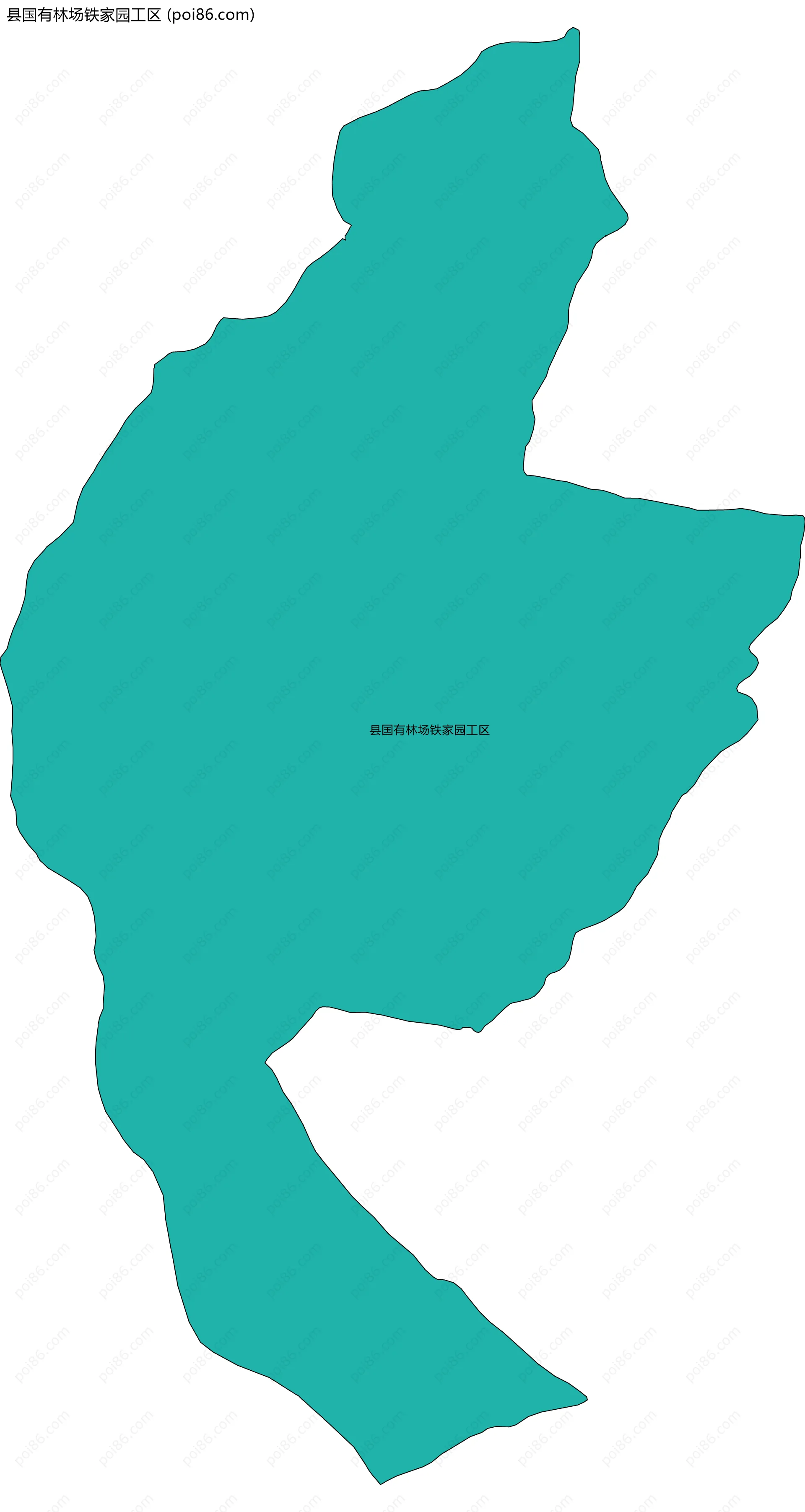 县国有林场铁家园工区边界地图